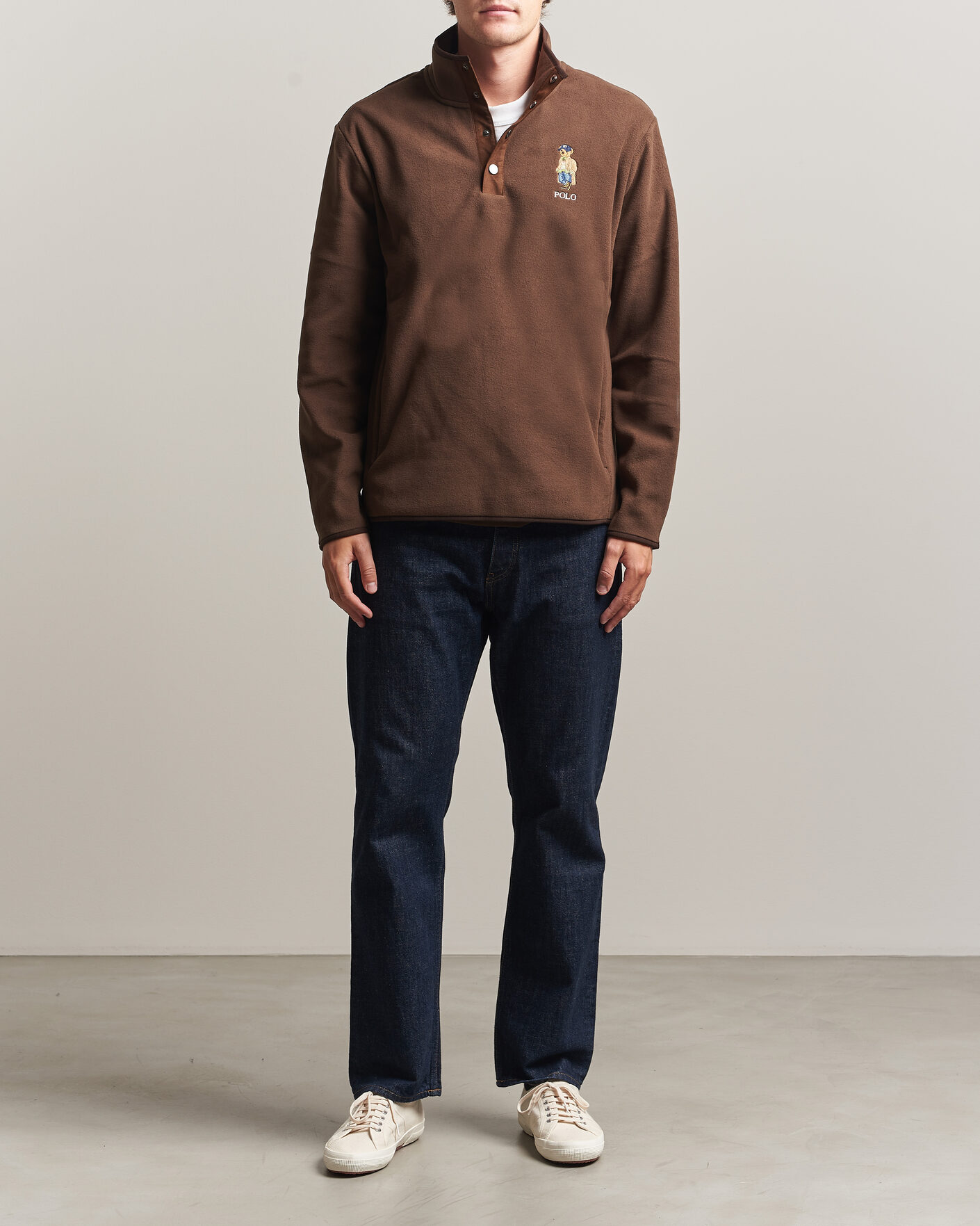 Mies | Puserot | Polo Ralph Lauren | Fleece Pullover Sweatshirt Luggage Brown