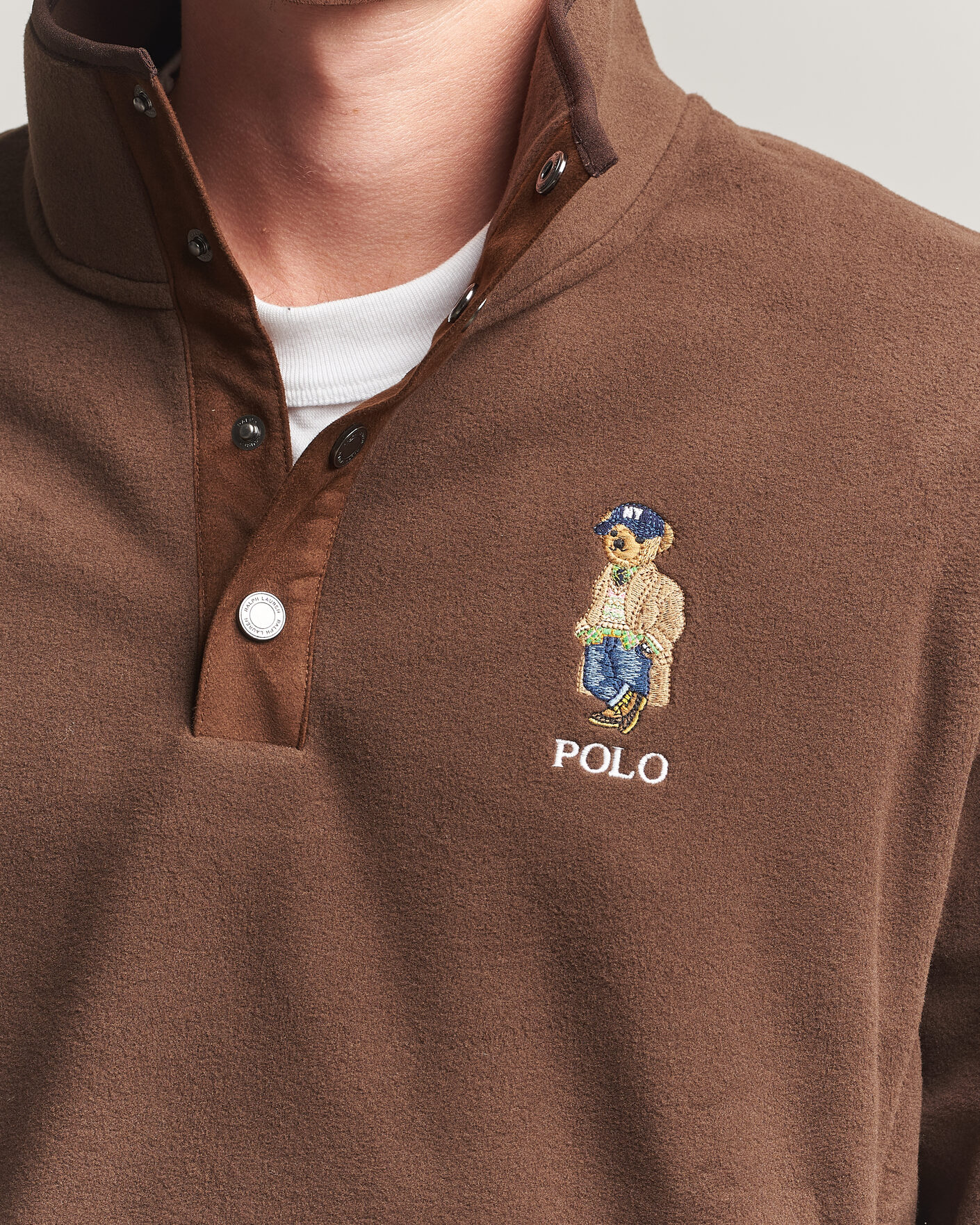 Mies | Puserot | Polo Ralph Lauren | Fleece Pullover Sweatshirt Luggage Brown