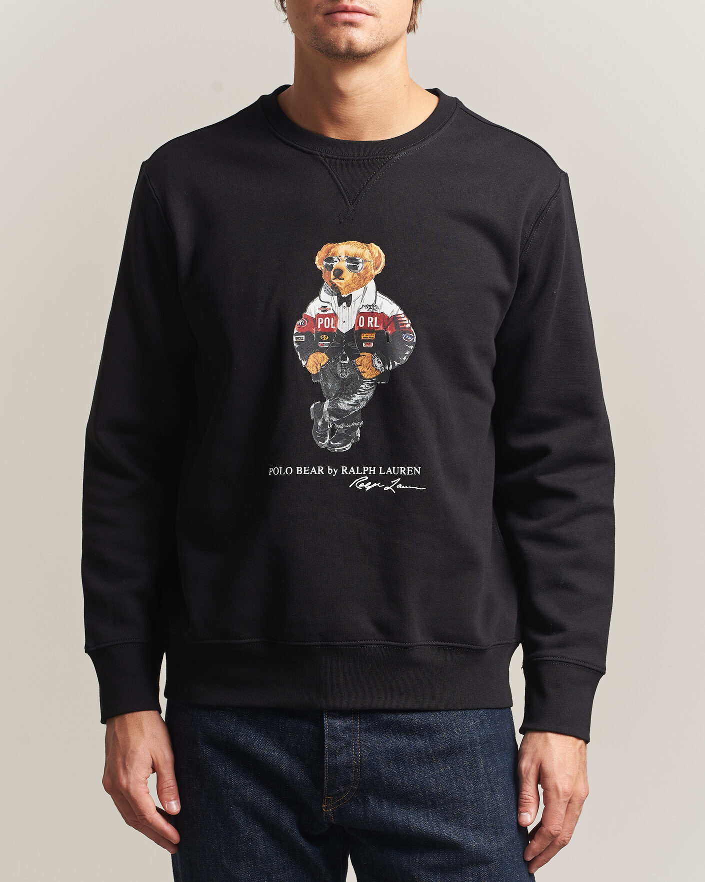Mies | Puserot | Polo Ralph Lauren | Fleece Bear Sweatshirt Polo Black