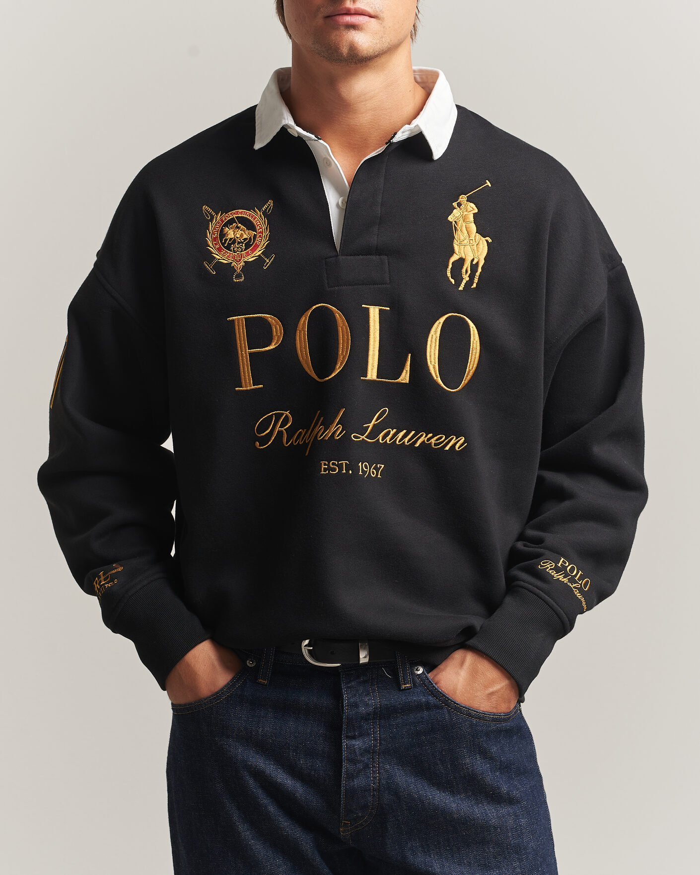 Mies | Puserot | Polo Ralph Lauren | Magic Fleece Printed Sweatshirt Polo Black