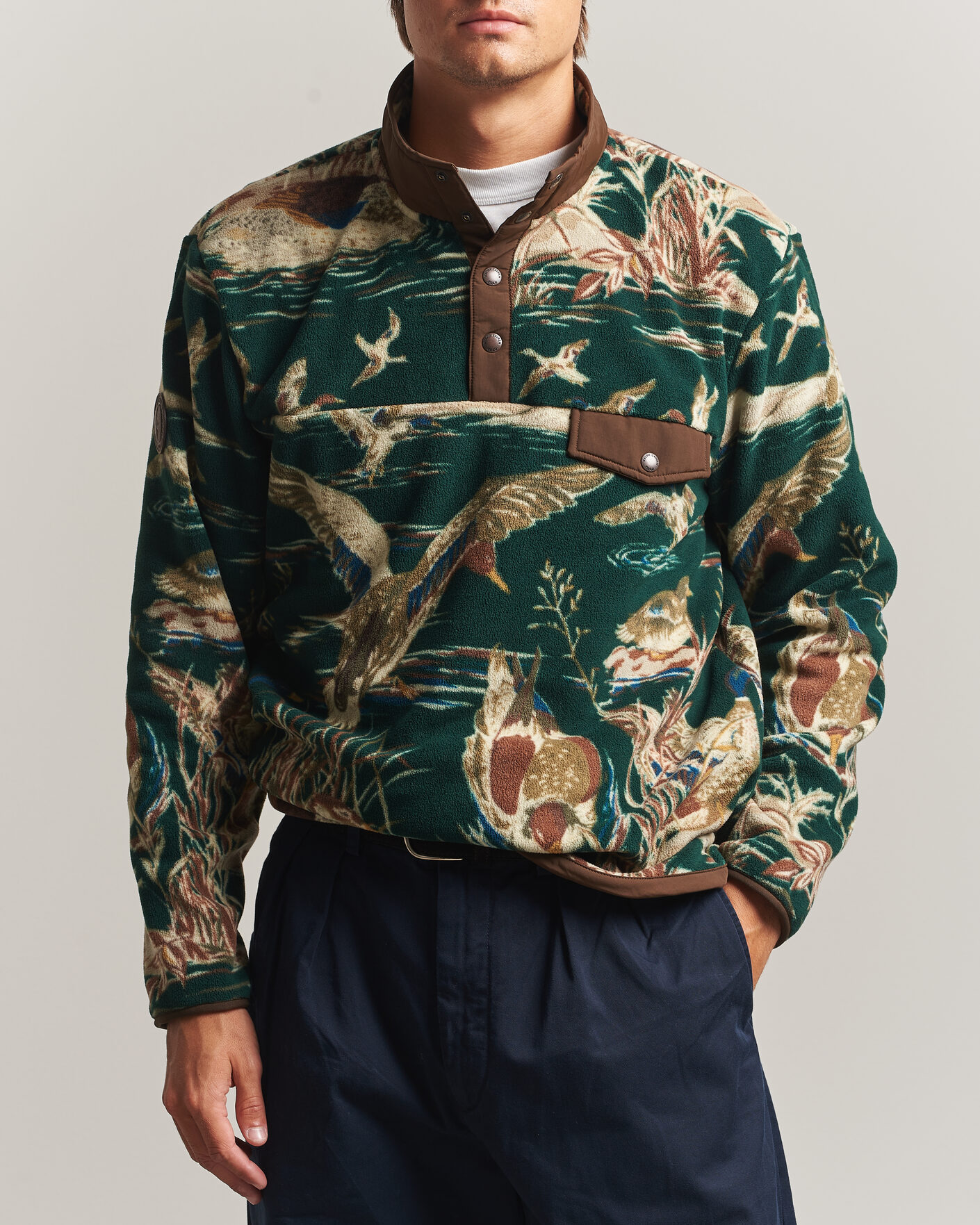 Mies | Puserot | Polo Ralph Lauren | Printed Vintage Fleece Pullover Duck Pond Scenic