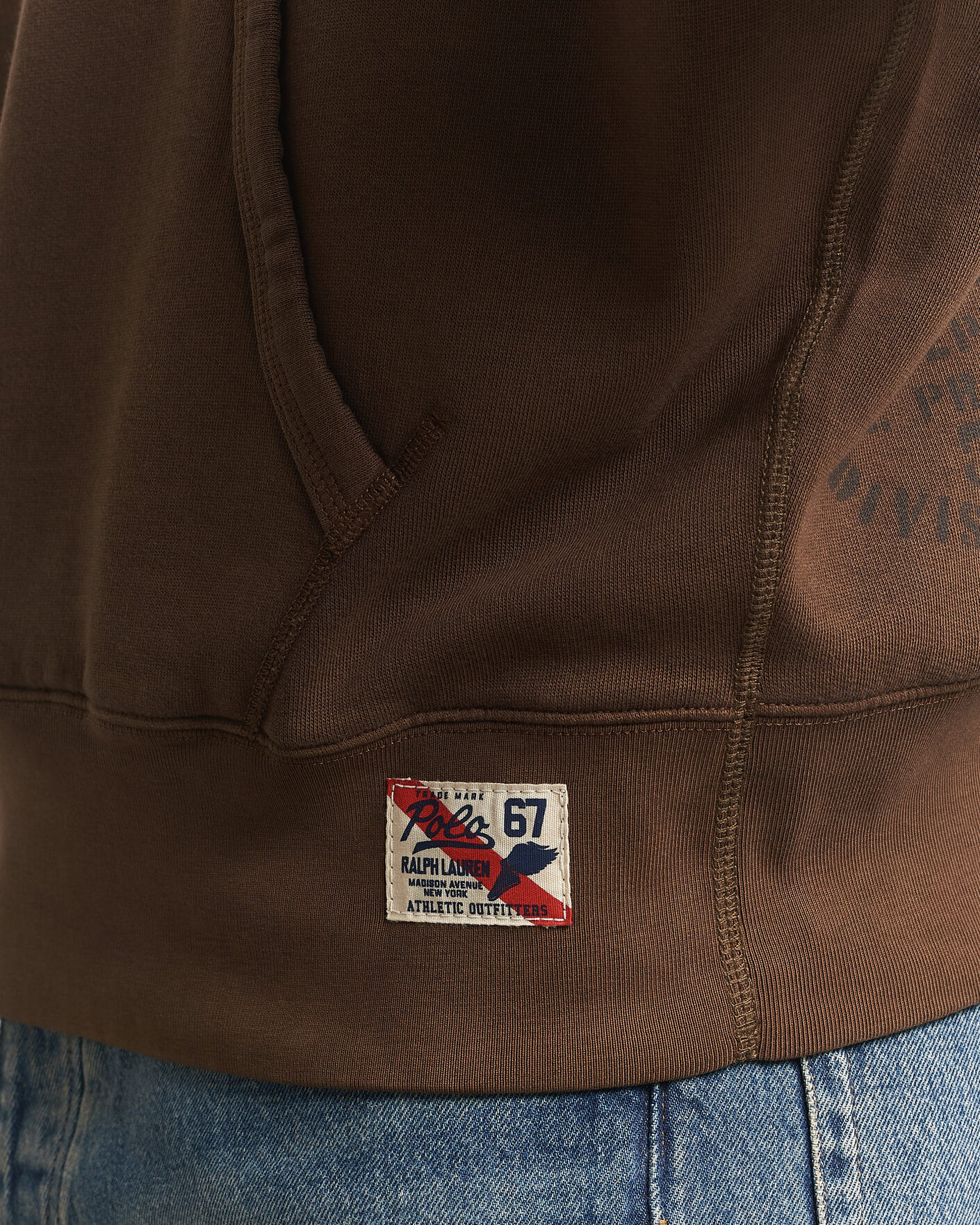 Mies | Puserot | Polo Ralph Lauren | Fleece Printed Hoodie Court Brown
