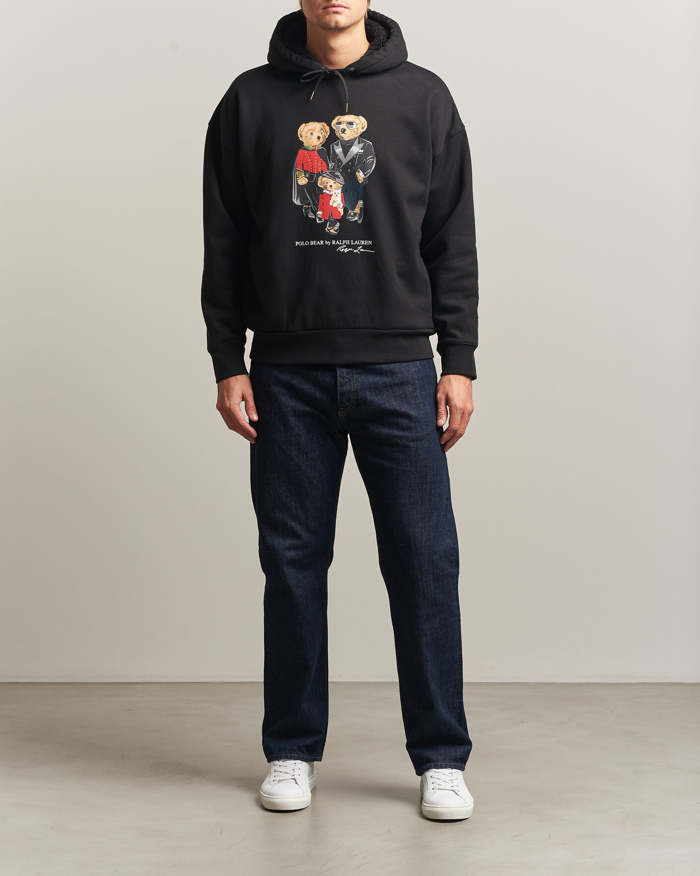 Mies | Puserot | Polo Ralph Lauren | Magic Fleece Bear Hoodie Polo Black