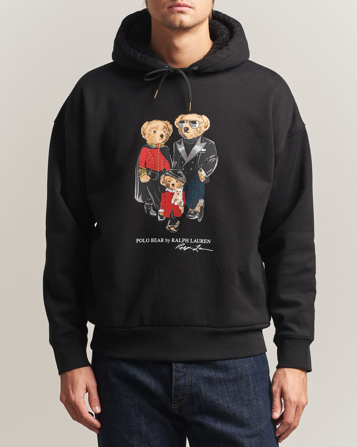 Mies | Puserot | Polo Ralph Lauren | Magic Fleece Bear Hoodie Polo Black