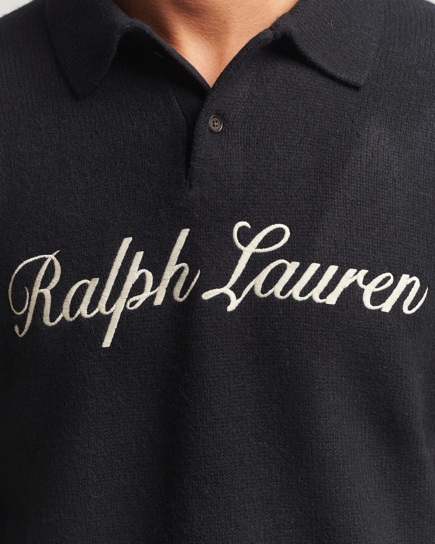 Mies | Puserot | Polo Ralph Lauren | Wool/Alpaca Rugby Sweater Polo Black