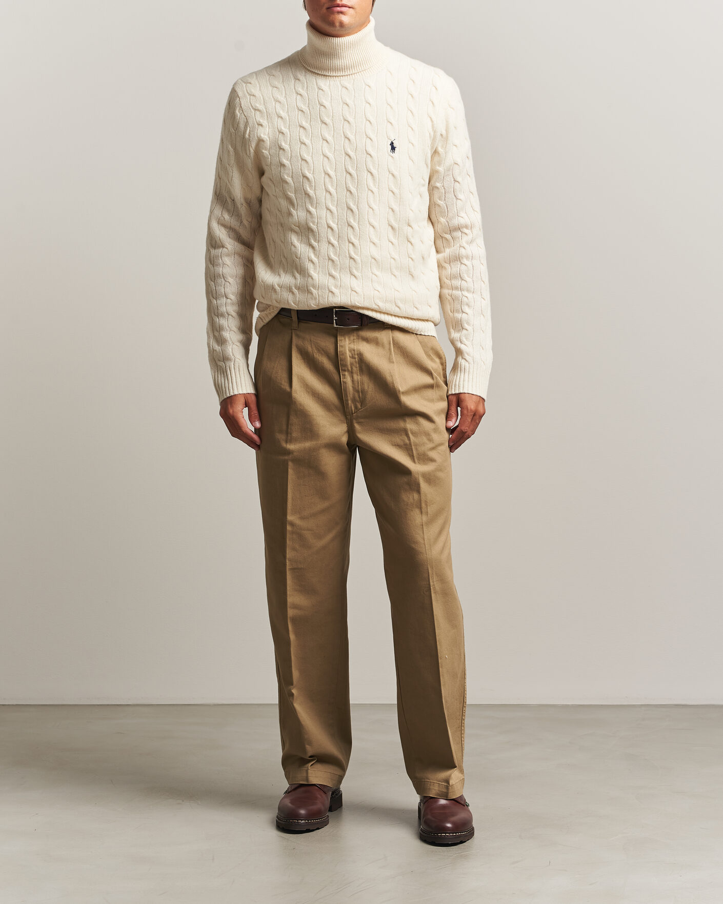 Mies | Puserot | Polo Ralph Lauren | Wool/Cashmere Rollneck Andover Cream