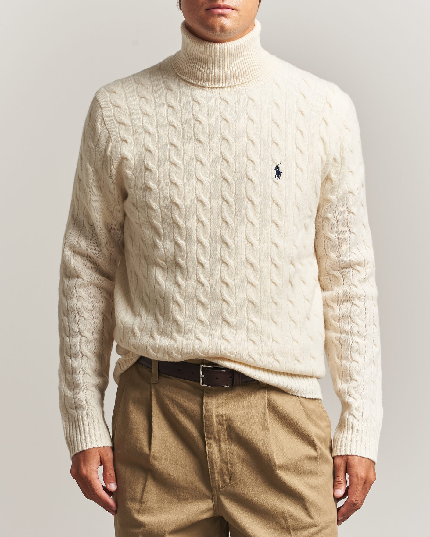 Mies | Puserot | Polo Ralph Lauren | Wool/Cashmere Rollneck Andover Cream