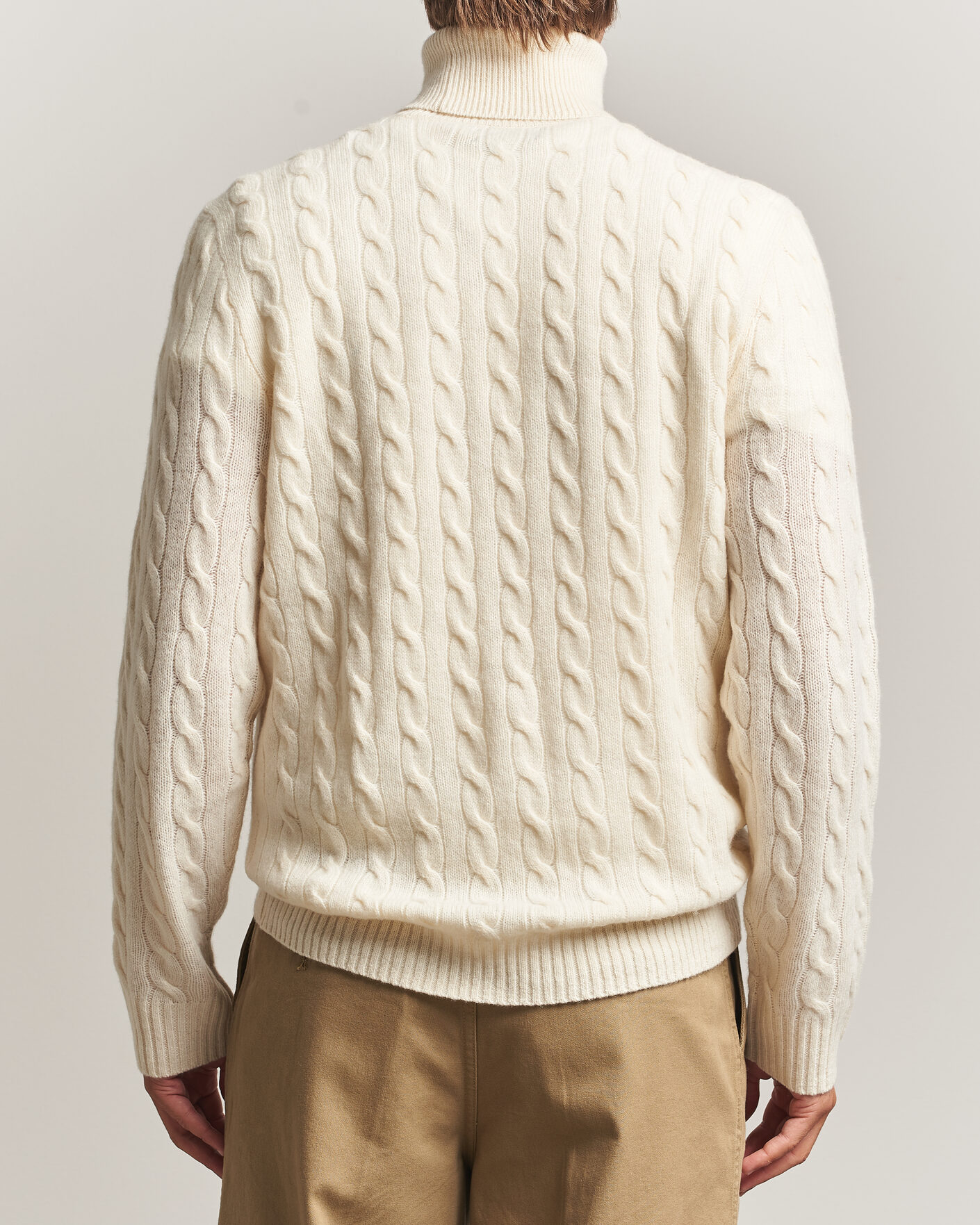 Mies | Puserot | Polo Ralph Lauren | Wool/Cashmere Rollneck Andover Cream