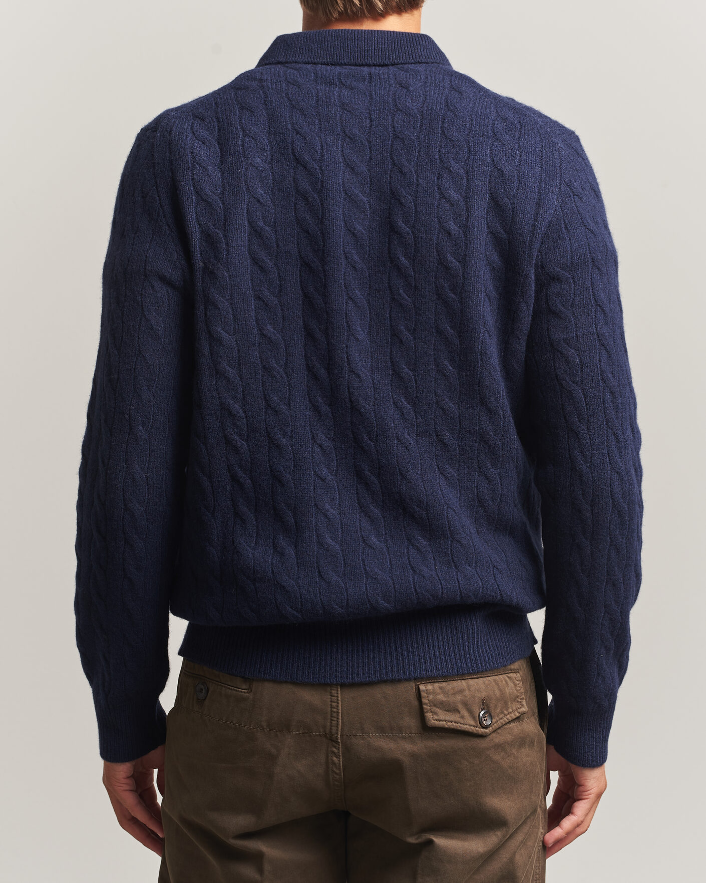 Mies | Puserot | Polo Ralph Lauren | Wool/Cashmere Cable Knit Polo Hunter Navy