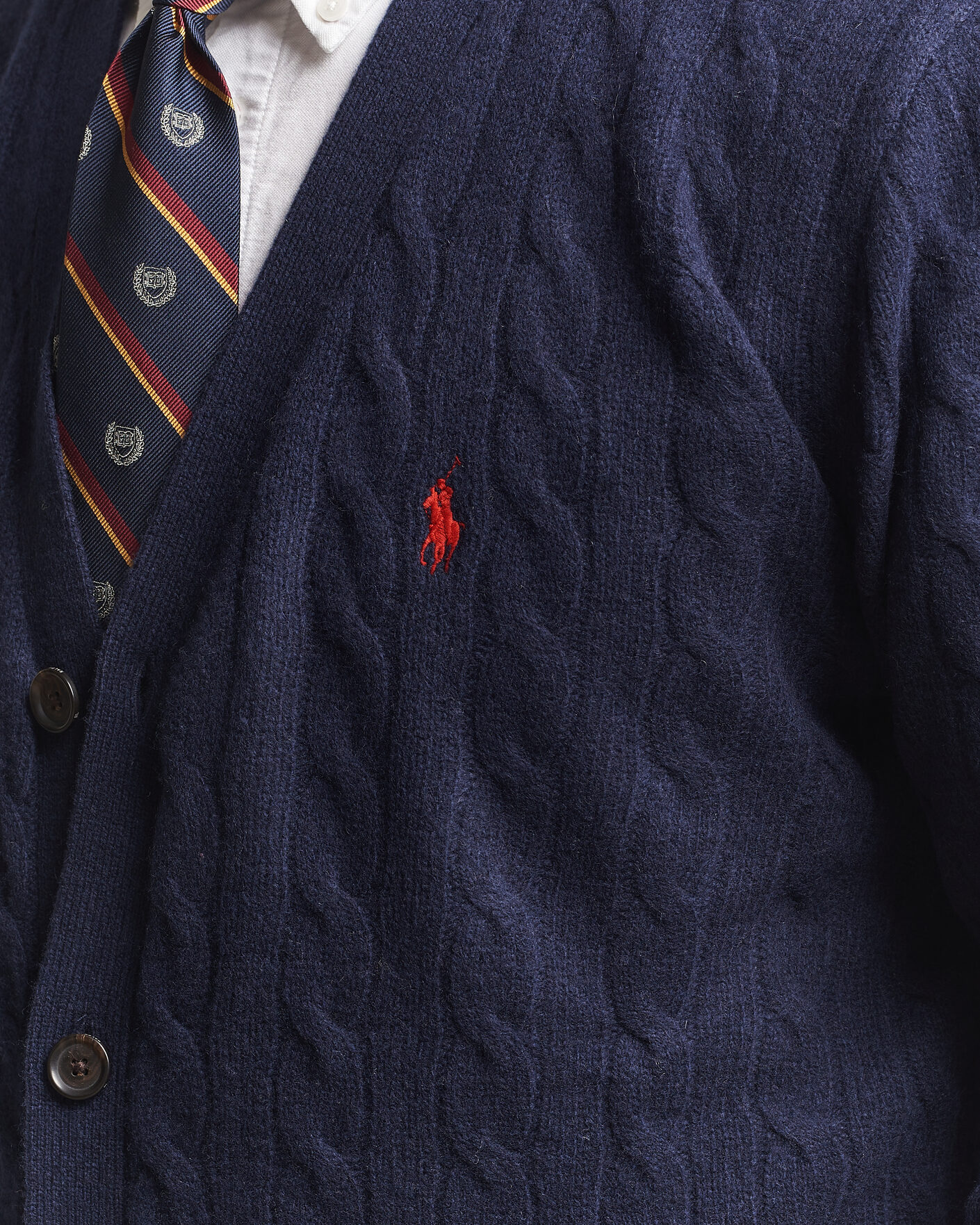 Mies | Puserot | Polo Ralph Lauren | Wool/Cashmere Cable Cardigan Hunter Navy