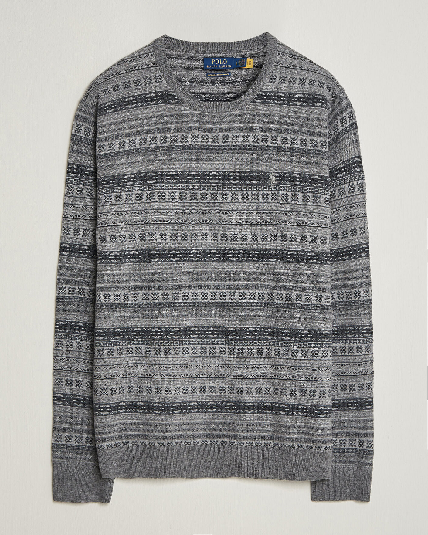 Mies | Puserot | Polo Ralph Lauren | Fair Isle Merino Sweater Grey Combo