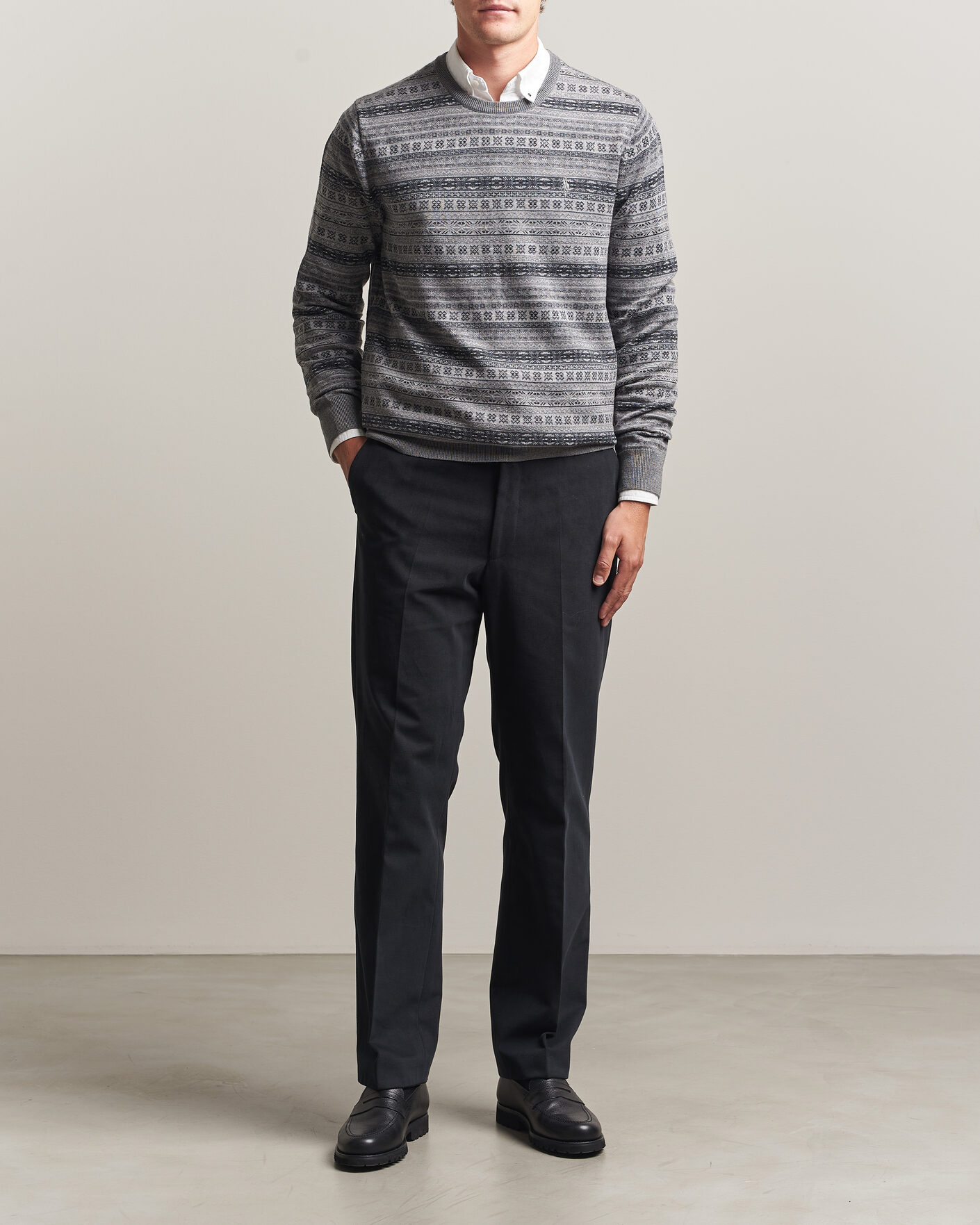 Mies | Puserot | Polo Ralph Lauren | Fair Isle Merino Sweater Grey Combo