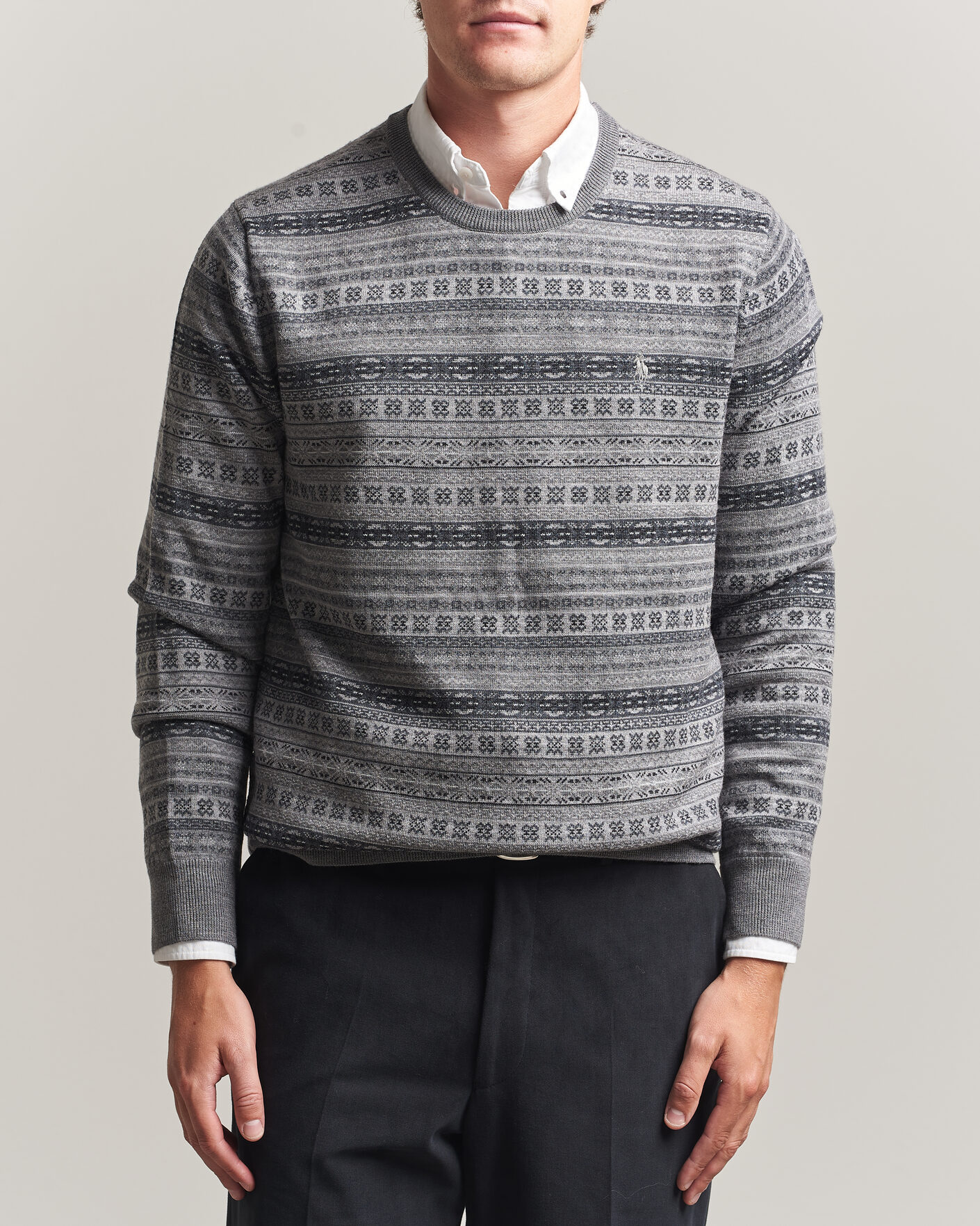 Mies | Puserot | Polo Ralph Lauren | Fair Isle Merino Sweater Grey Combo