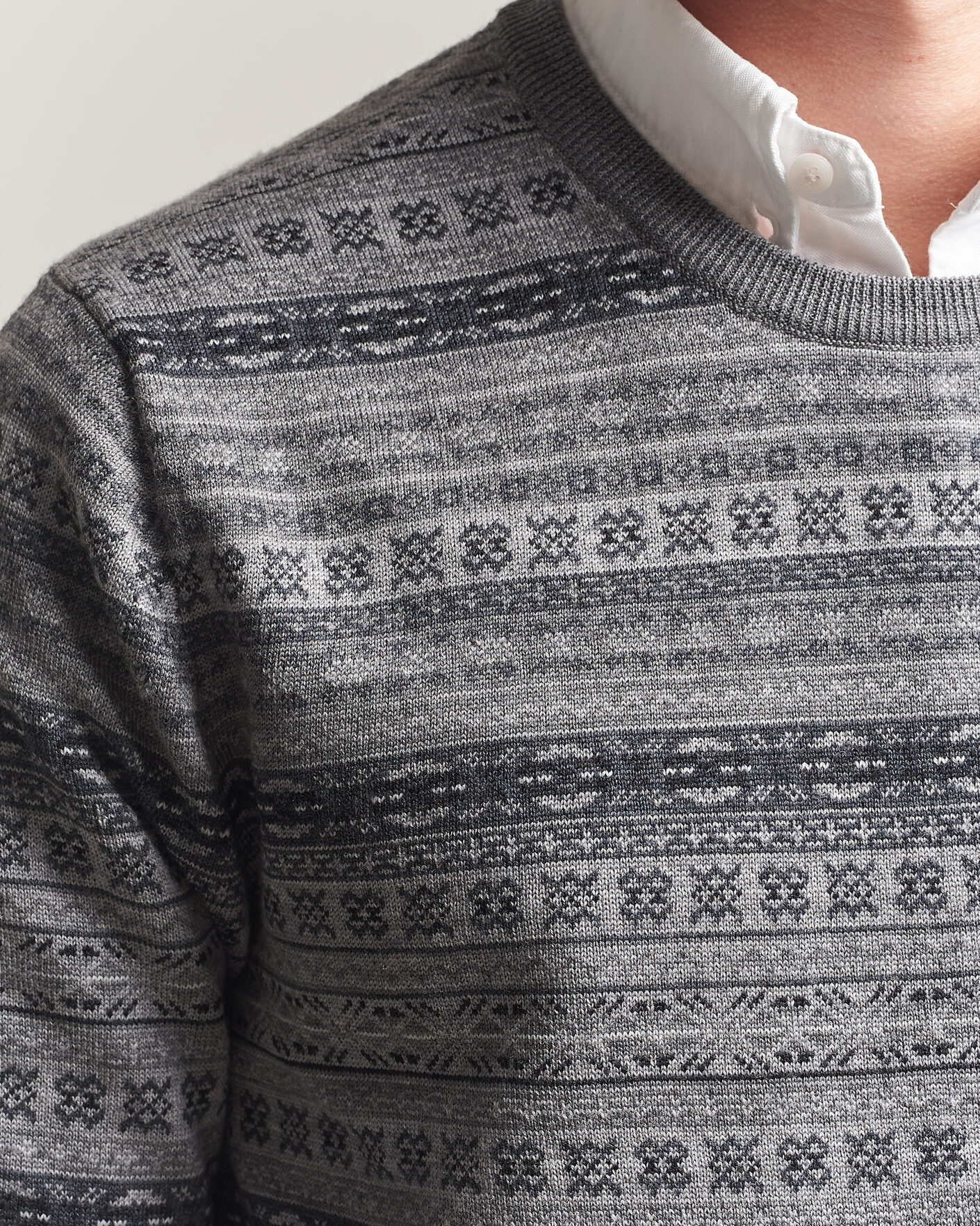 Mies | Puserot | Polo Ralph Lauren | Fair Isle Merino Sweater Grey Combo