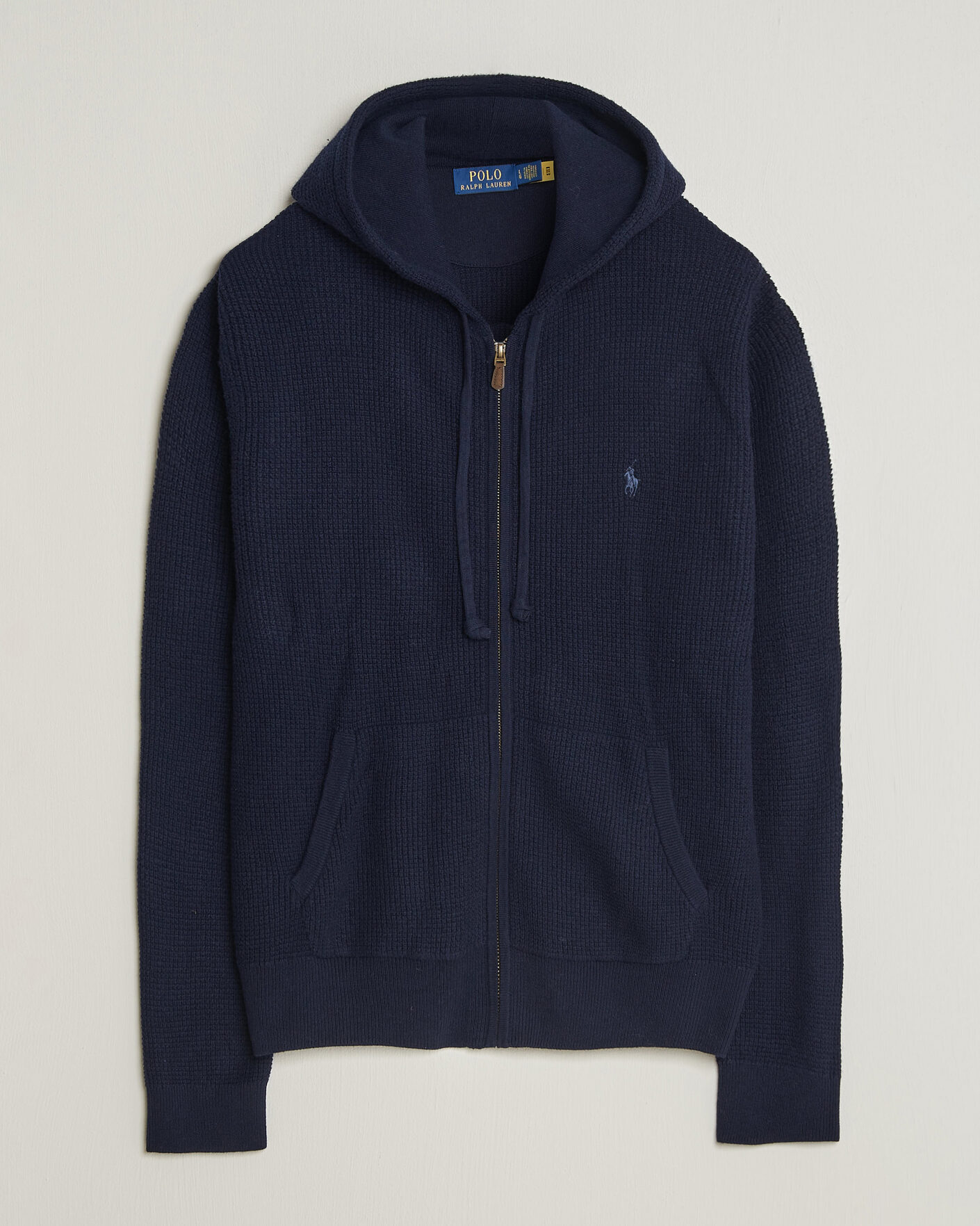 Mies | Puserot | Polo Ralph Lauren | Cotton/Wool Full-Zip Hoodie Hunter Navy