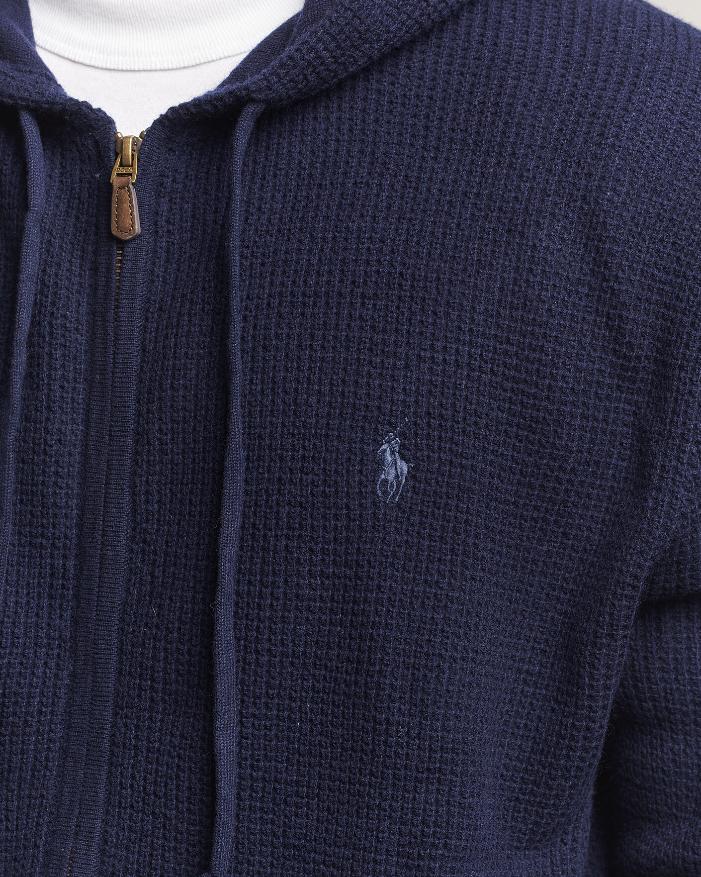 Mies | Puserot | Polo Ralph Lauren | Cotton/Wool Full-Zip Hoodie Hunter Navy