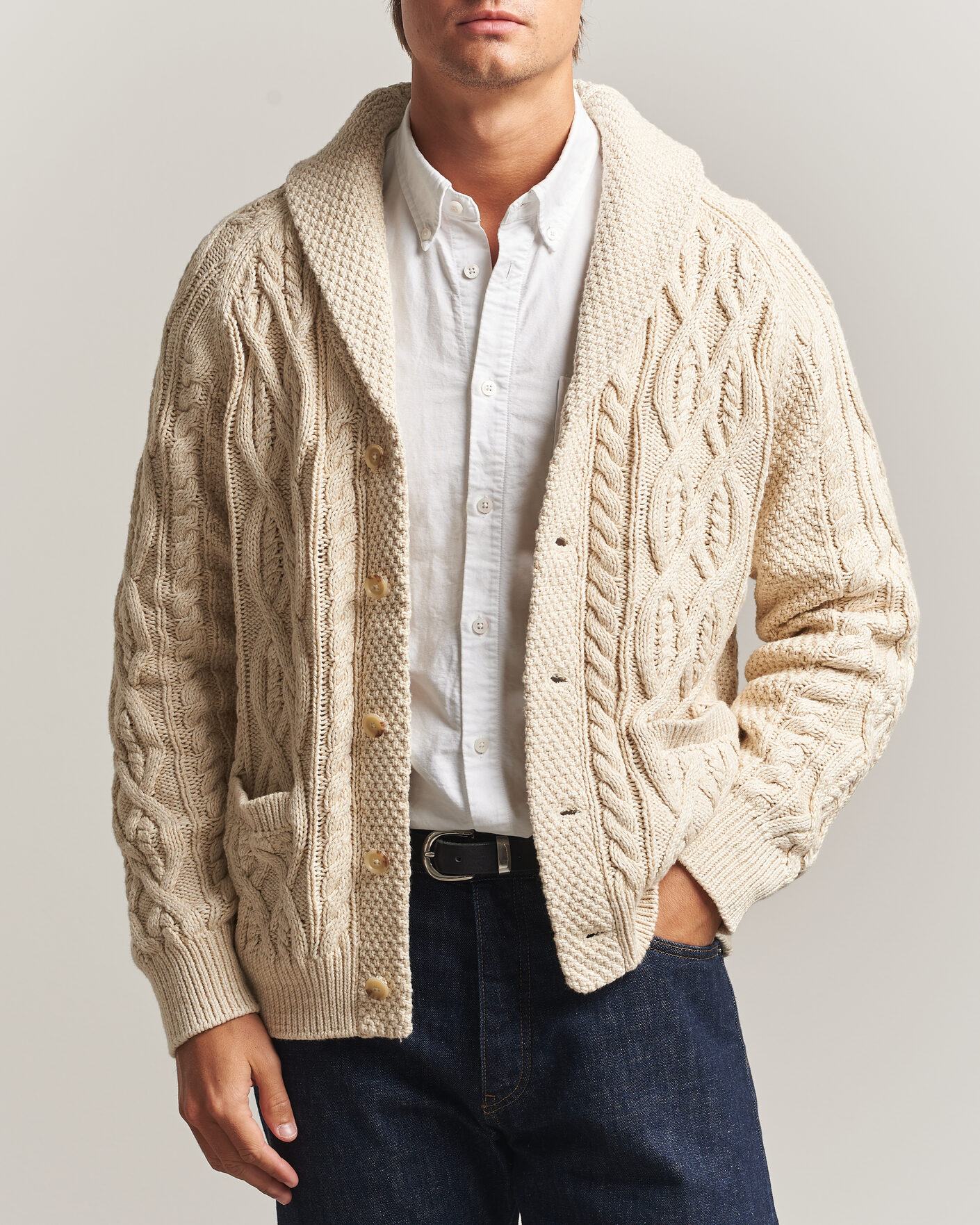 Mies | Puserot | Polo Ralph Lauren | Cotton Marl Cardigan Oatmeal Combo