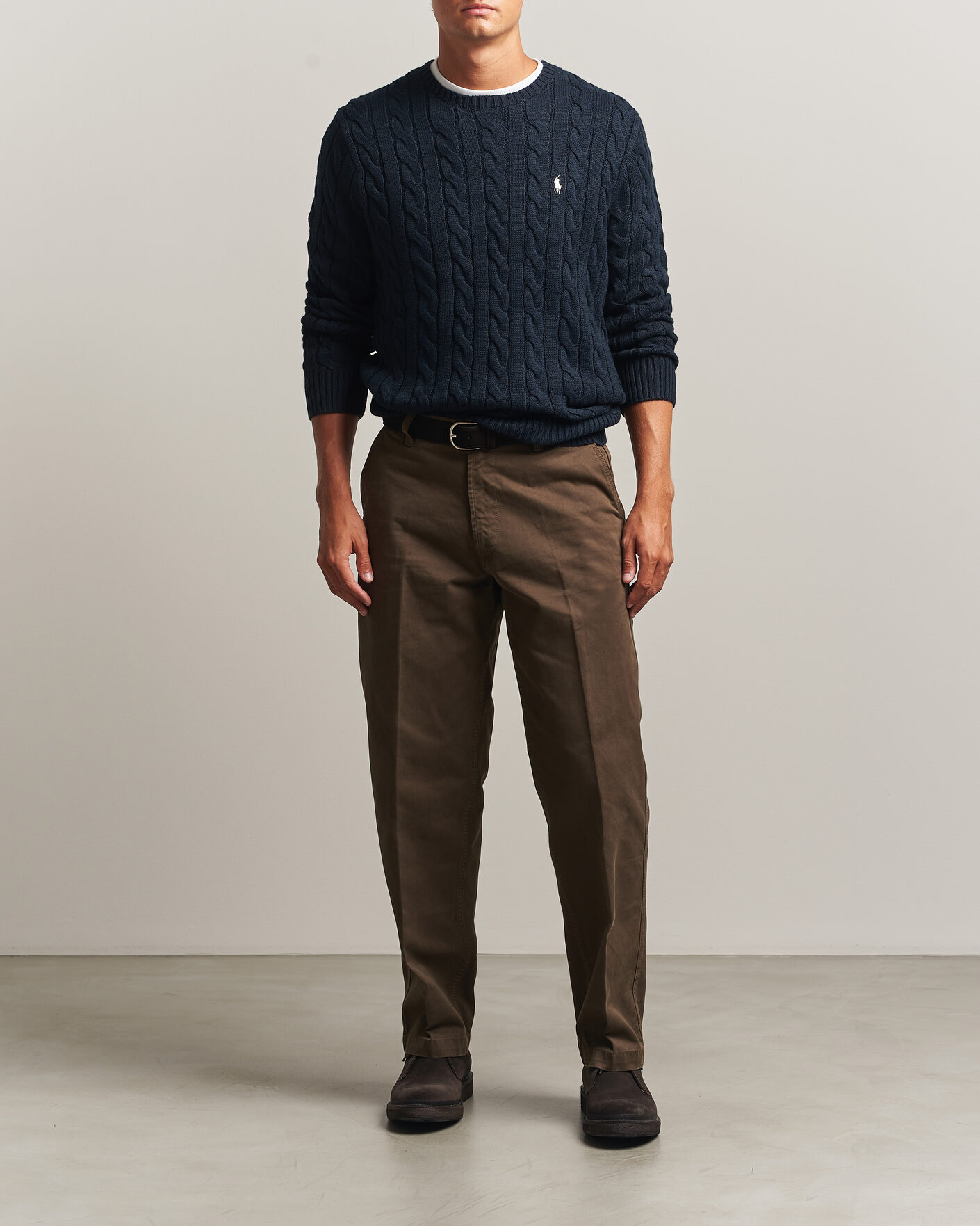 Mies | Puserot | Polo Ralph Lauren | Cotton Cable Pullover Hunter Navy