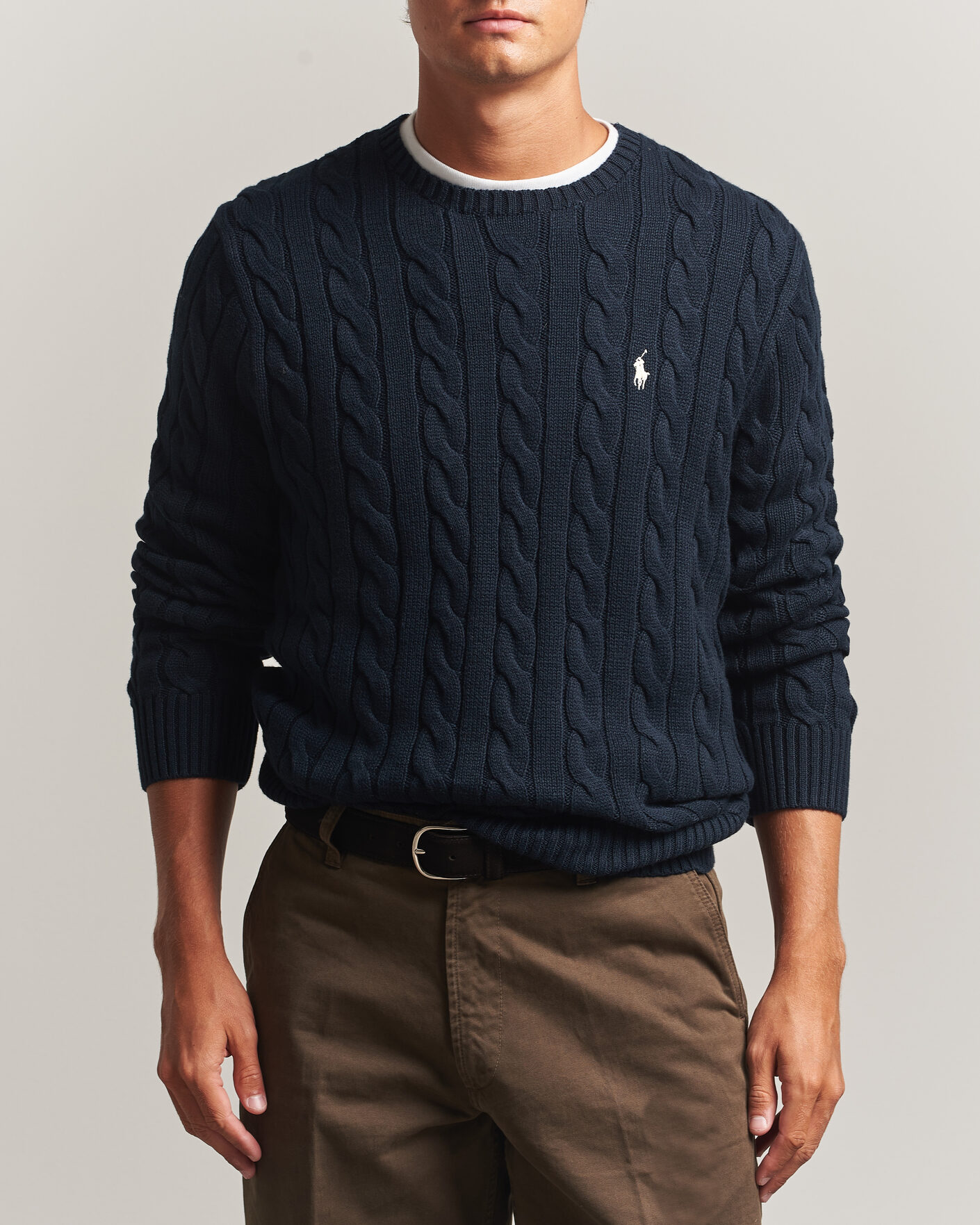 Mies | Puserot | Polo Ralph Lauren | Cotton Cable Pullover Hunter Navy