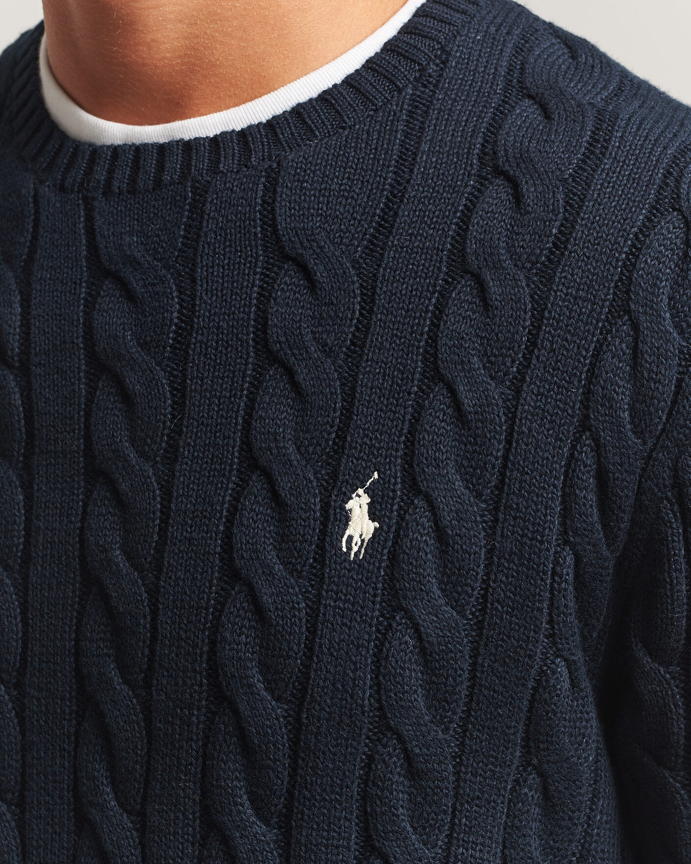 Mies | Puserot | Polo Ralph Lauren | Cotton Cable Pullover Hunter Navy