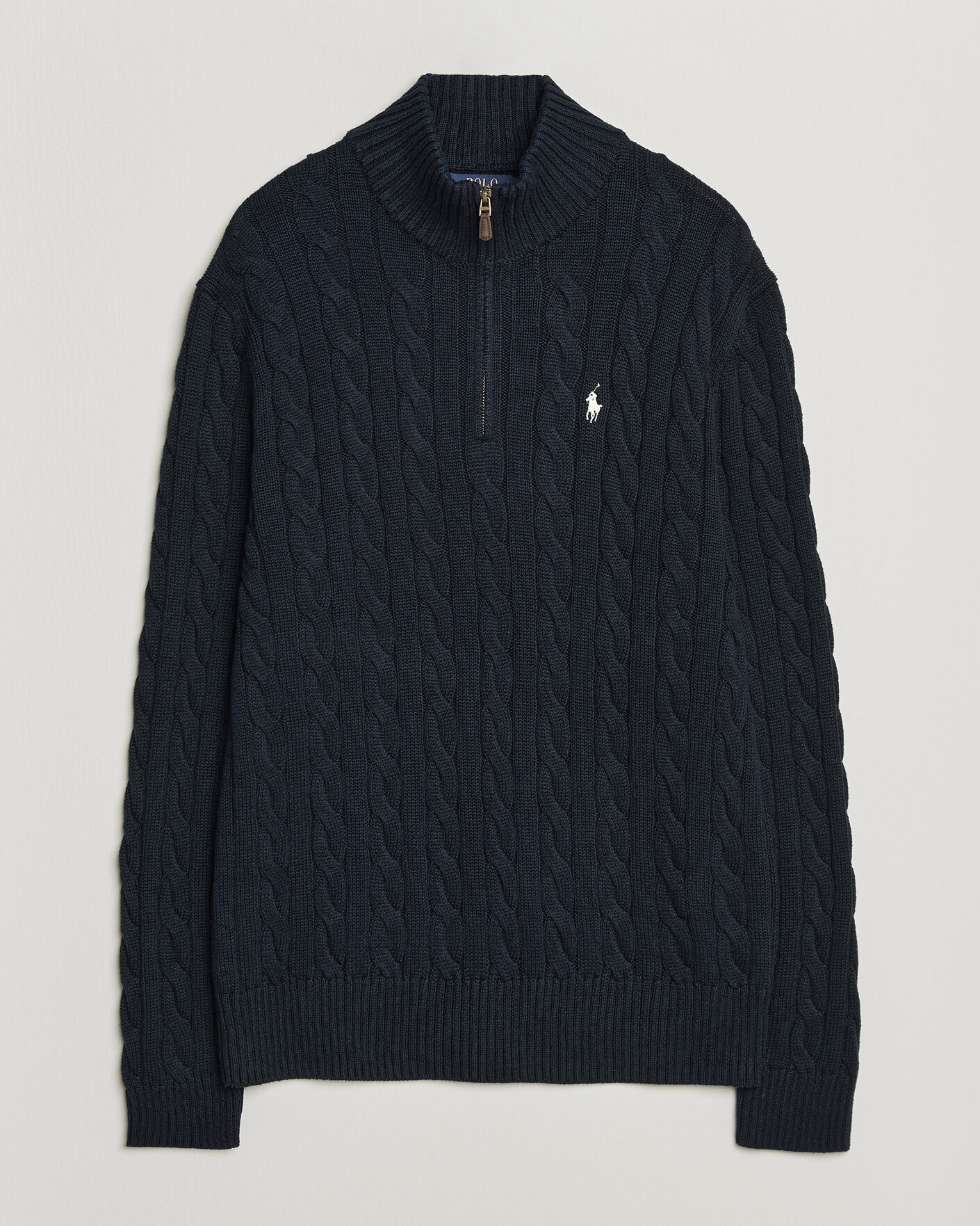 Mies | Puserot | Polo Ralph Lauren | Cotton Cable Half Zip Hunter Navy