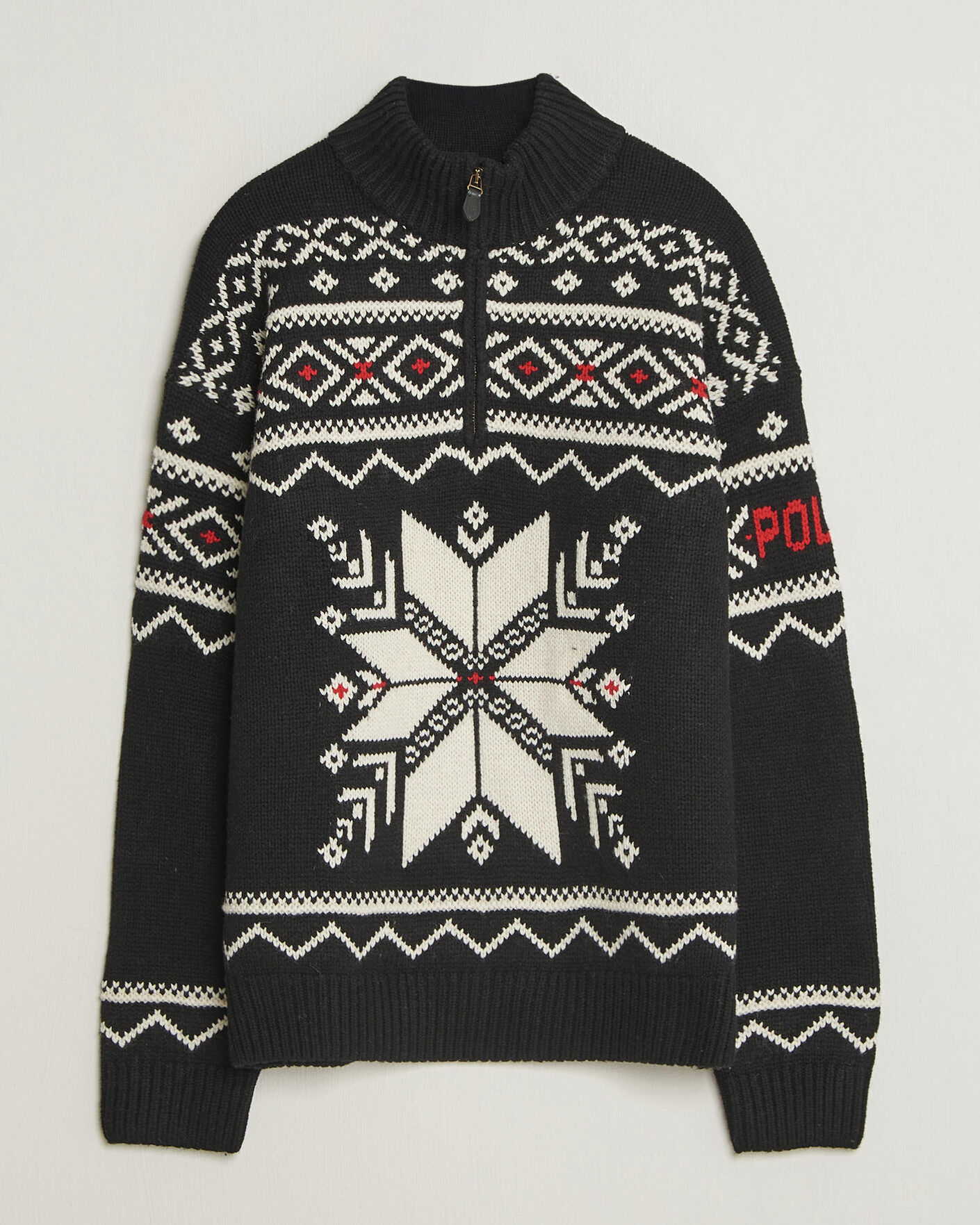 Mies | Puserot | Polo Ralph Lauren | Wool Cotton Blend Sweater Black Combo