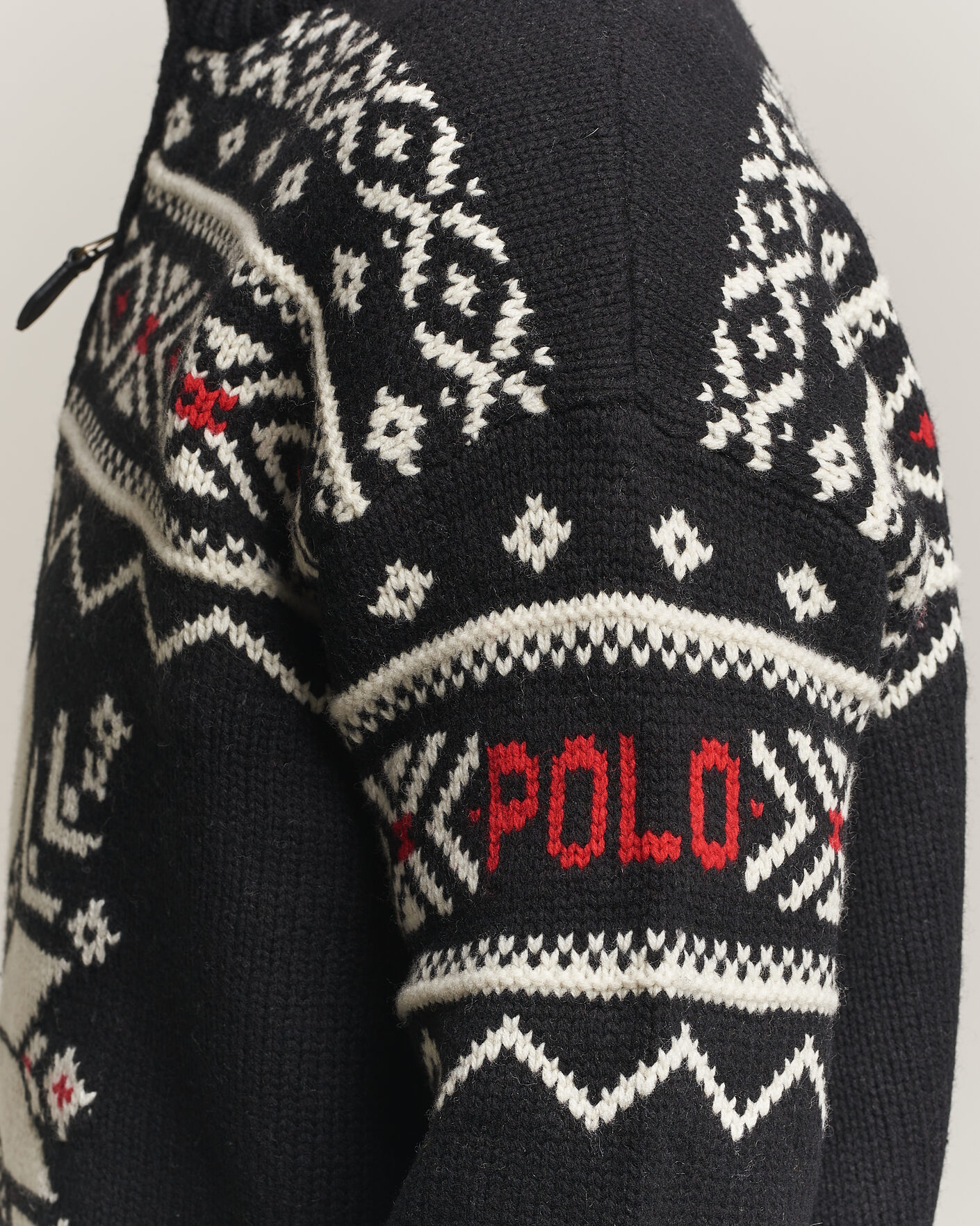Mies | Puserot | Polo Ralph Lauren | Wool Cotton Blend Sweater Black Combo