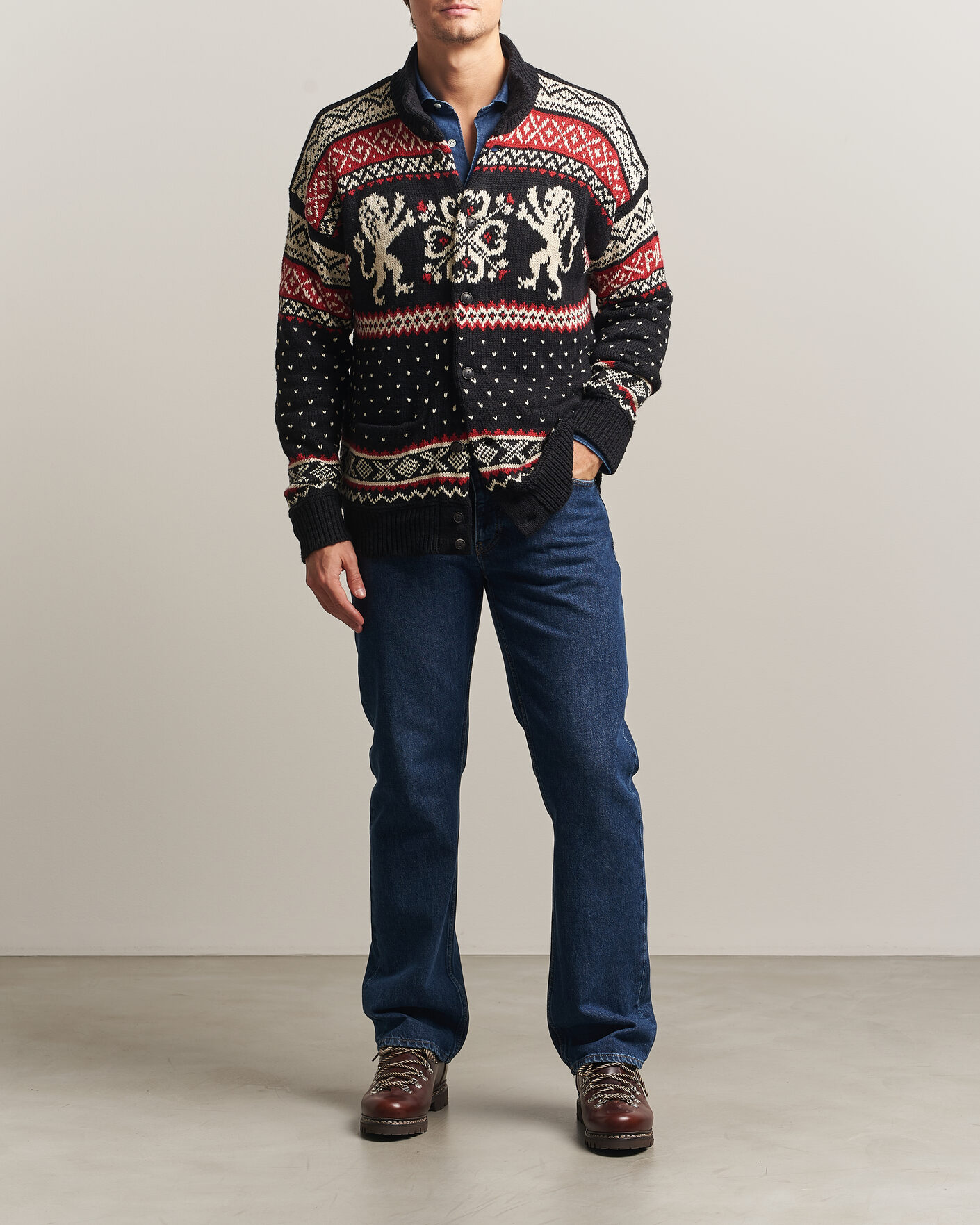 Mies | Puserot | Polo Ralph Lauren | Cotton/Cashmere Cardigan Black Combo