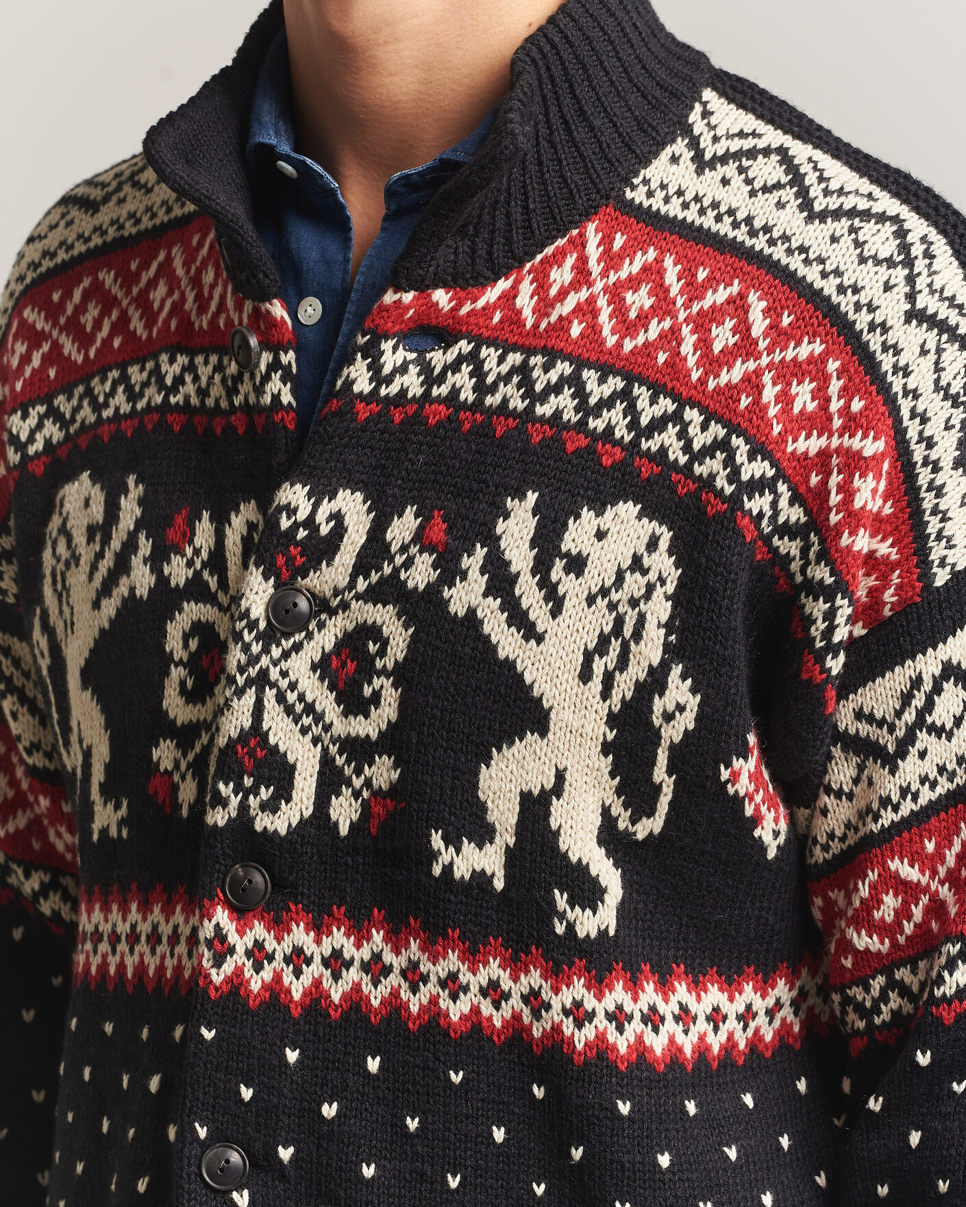 Mies | Puserot | Polo Ralph Lauren | Cotton/Cashmere Cardigan Black Combo