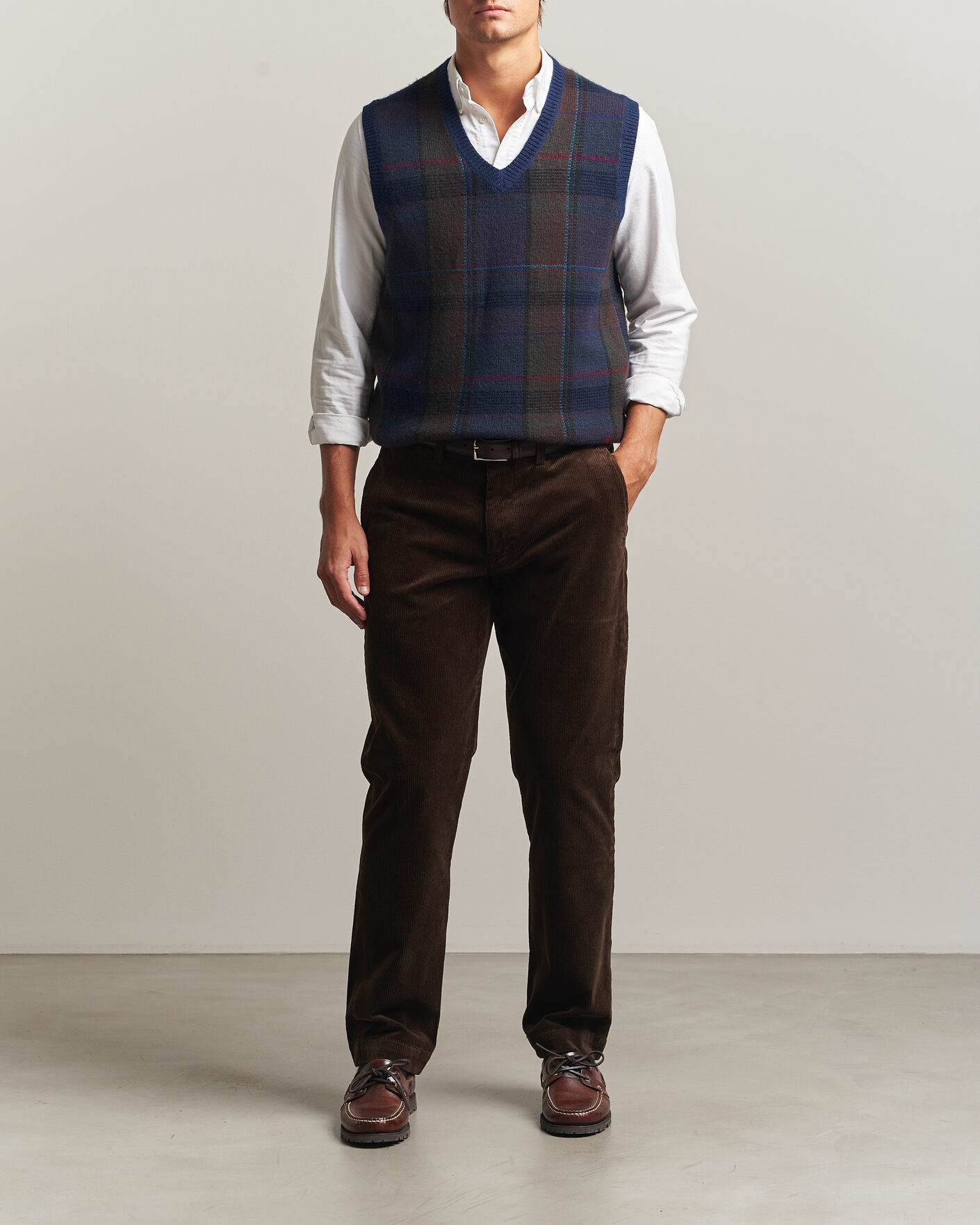 Mies | Puserot | Polo Ralph Lauren | Hudson Cotton Blend V-Neck Vest Navy Multi