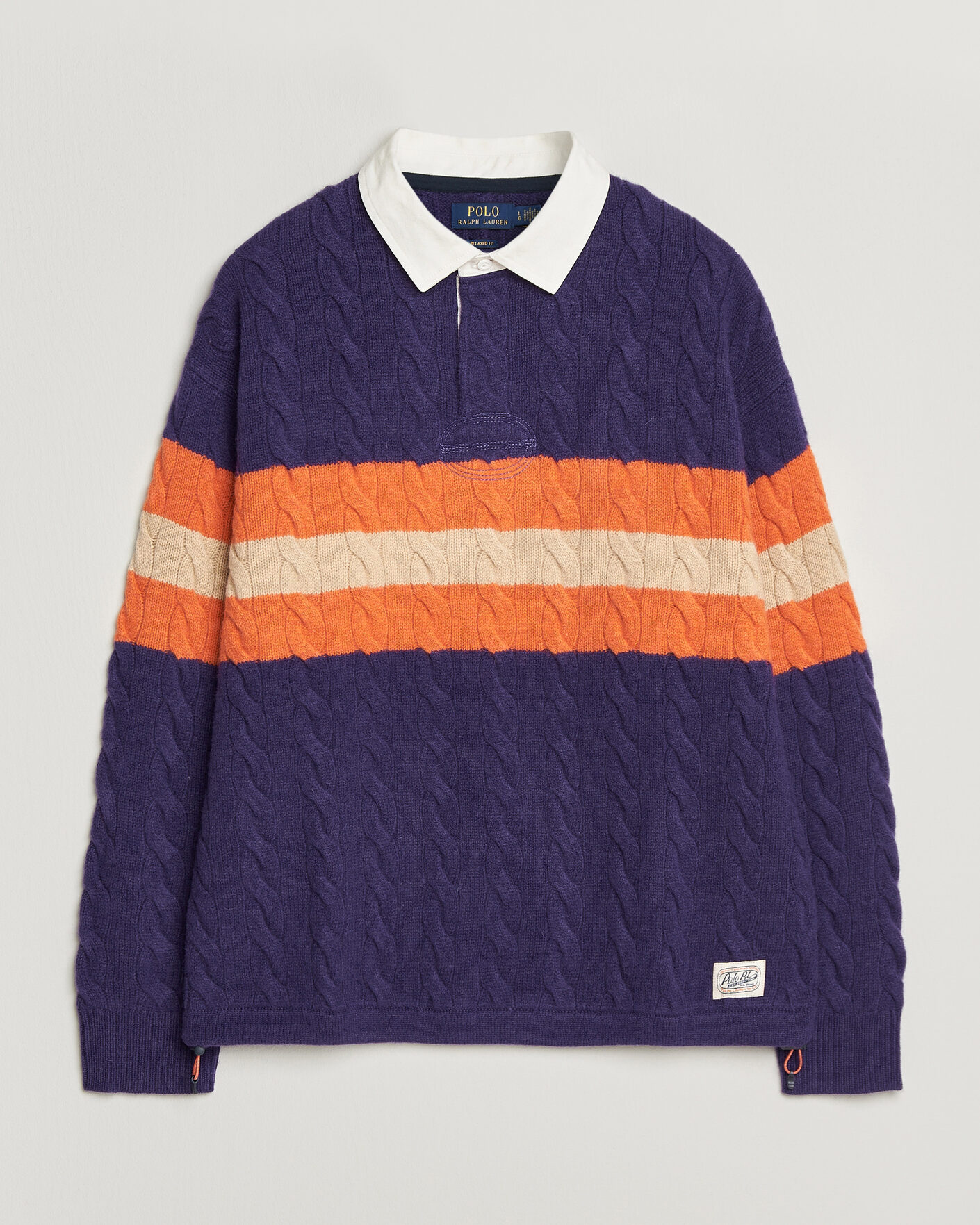 Mies | Puserot | Polo Ralph Lauren | Wool Blend Cable Knitted Polo Purple Combo