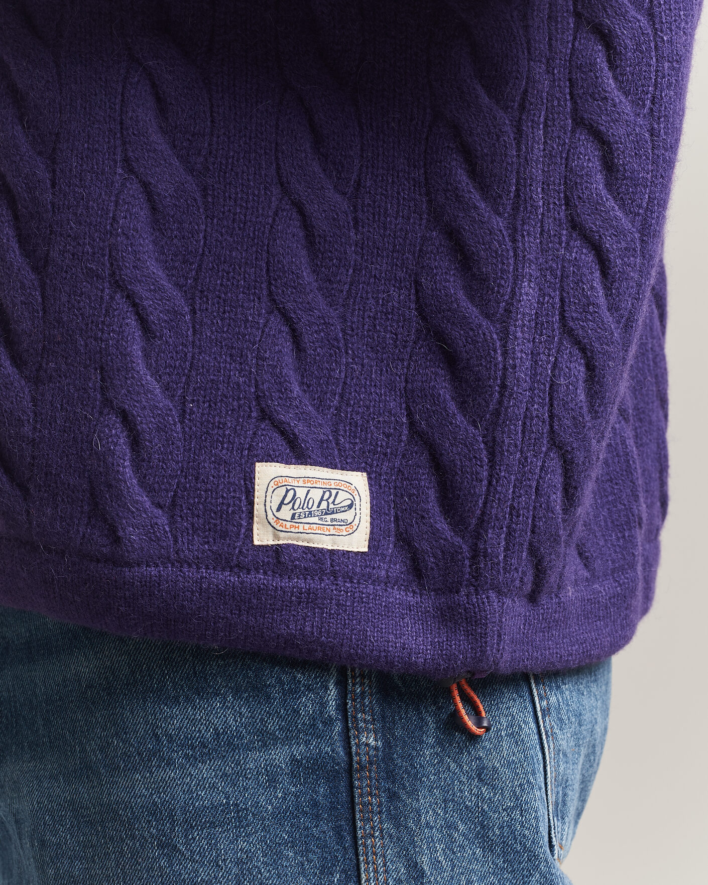 Mies | Puserot | Polo Ralph Lauren | Wool Blend Cable Knitted Polo Purple Combo