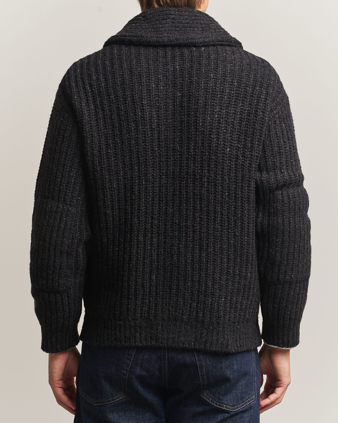 Mies | Puserot | Polo Ralph Lauren | Wool Blend Shawl Collar Cardigan Black Marl