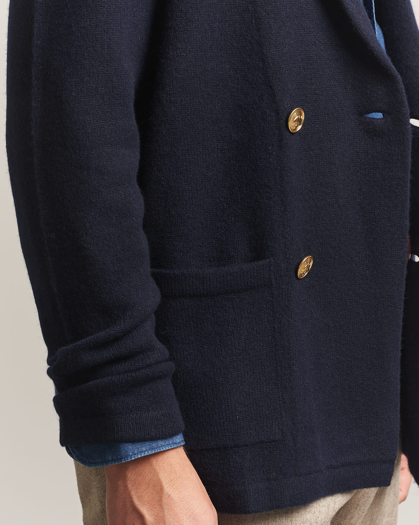 Mies | Puserot | Polo Ralph Lauren | Double Breasted Cashmere Cardigan Aviator Navy