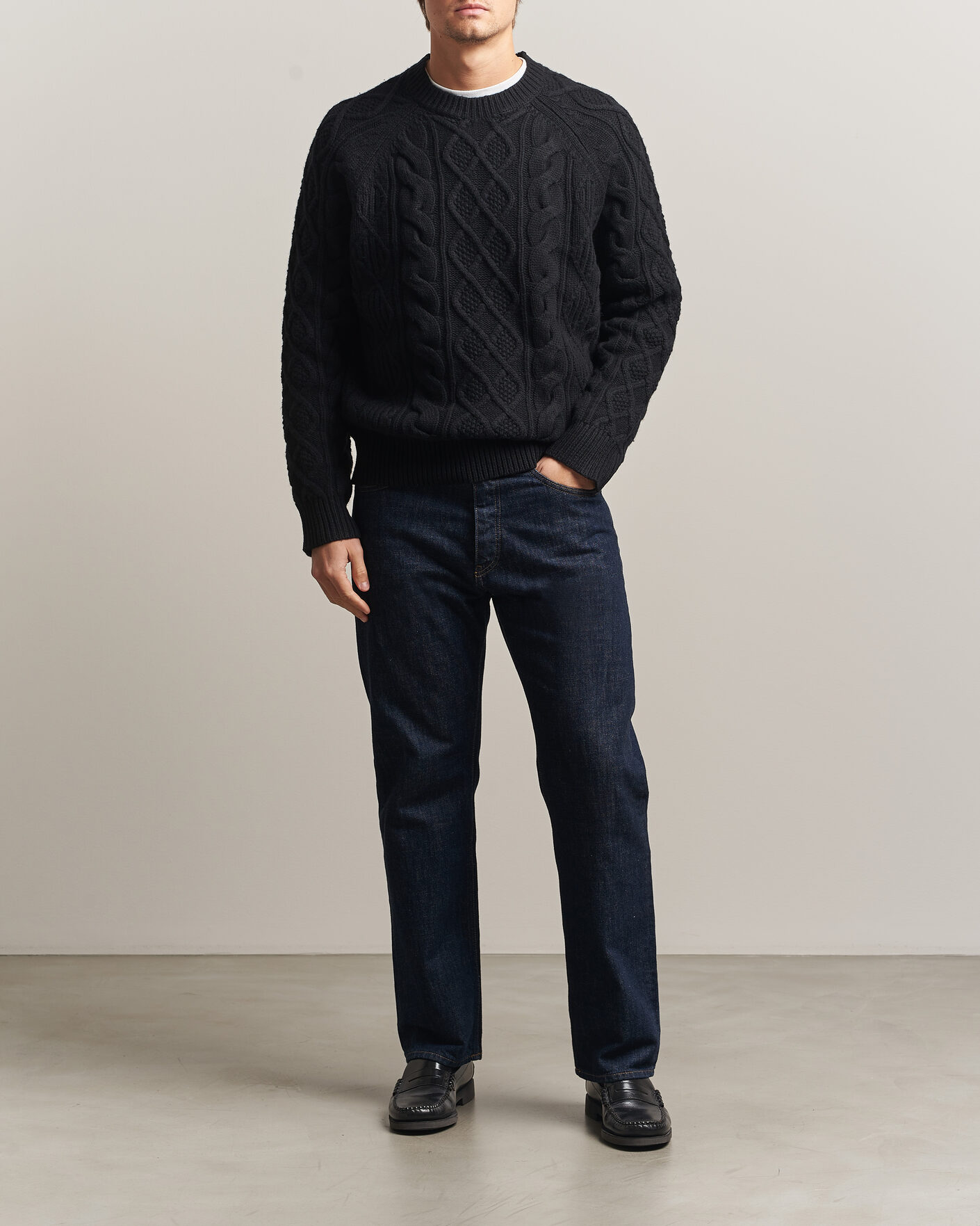Mies | Puserot | Polo Ralph Lauren | Wool/Alpaca Pullover Polo Black
