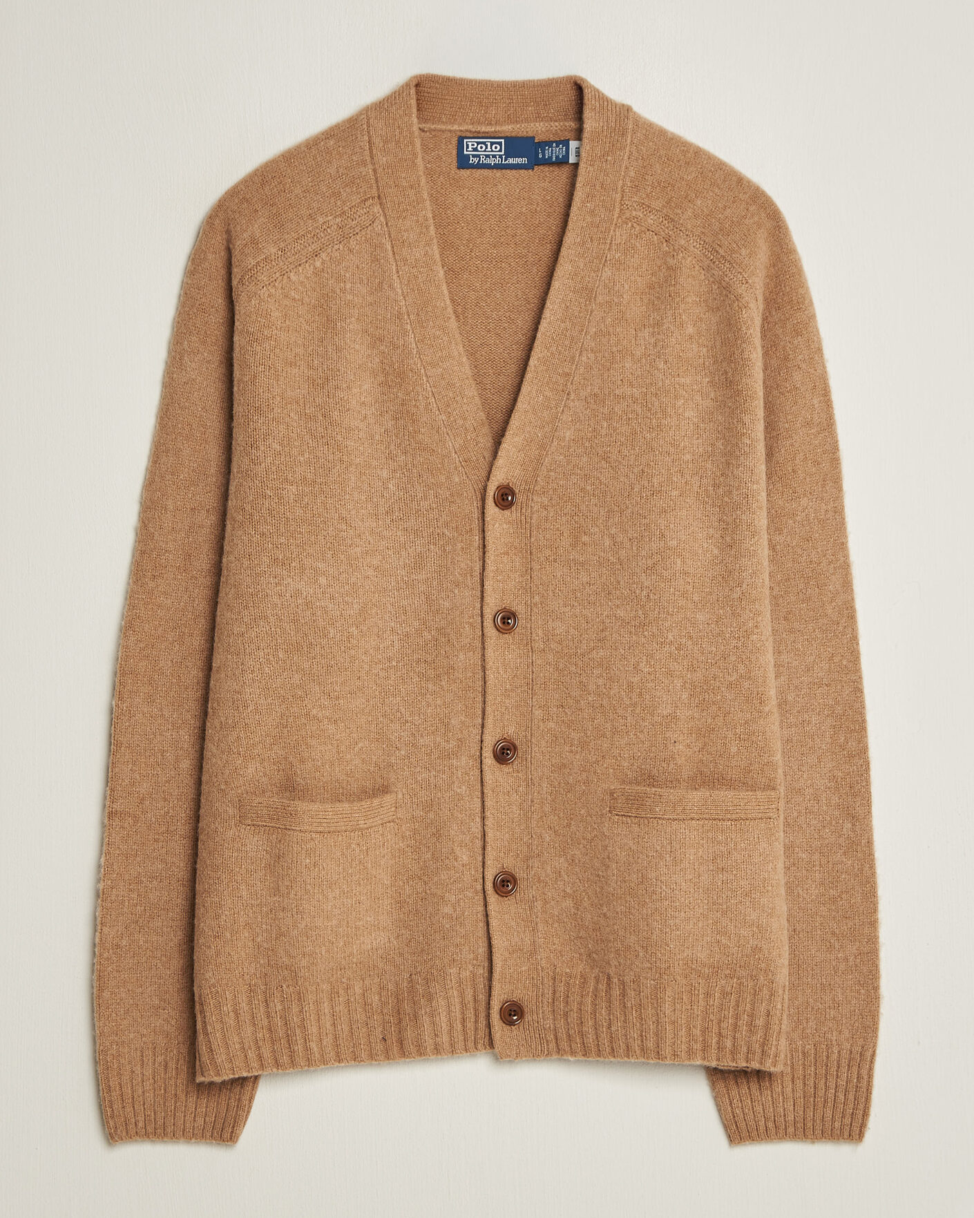 Mies | Puserot | Polo Ralph Lauren | Wool/Cashmere Patch Cardigan Crouton Tan Heather