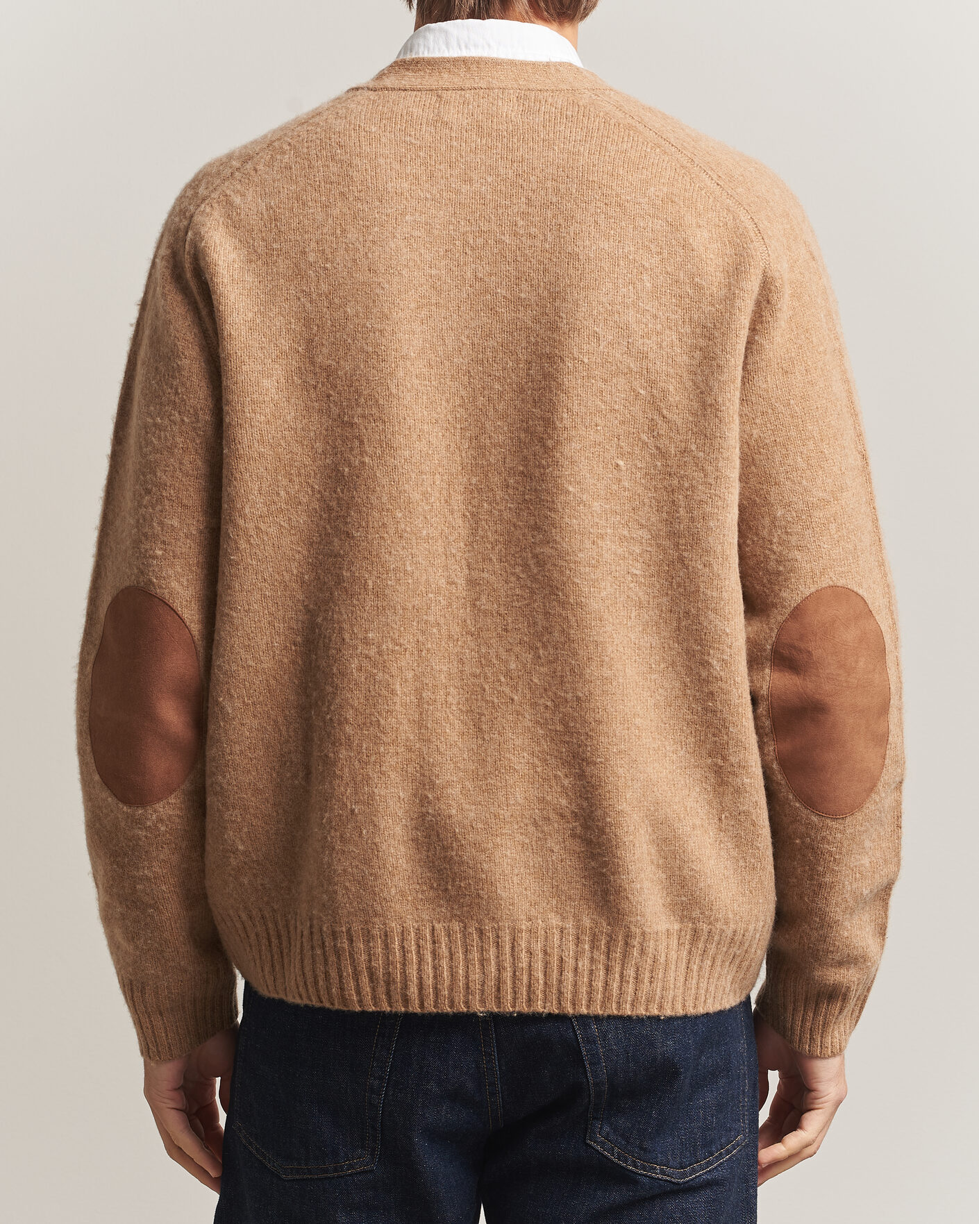Mies | Puserot | Polo Ralph Lauren | Wool/Cashmere Patch Cardigan Crouton Tan Heather