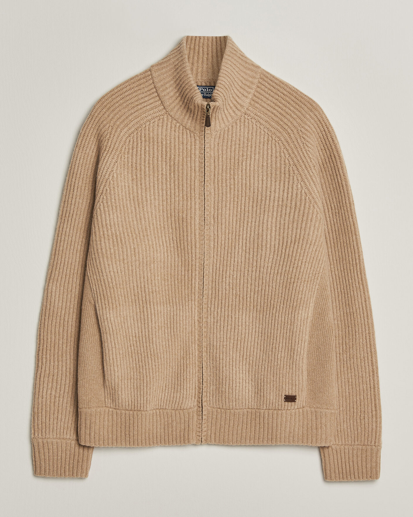 Mies | Puserot | Polo Ralph Lauren | Wool/Cashmere Full-Zip Camel Melange