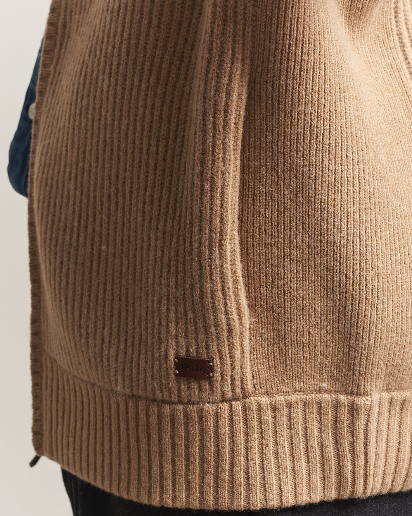 Mies | Puserot | Polo Ralph Lauren | Wool/Cashmere Full-Zip Camel Melange