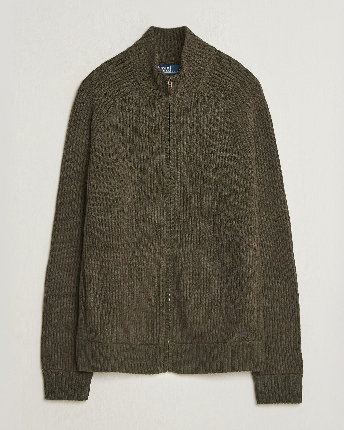 Mies | Puserot | Polo Ralph Lauren | Wool/Cashmere Full-Zip Ekanite Olive Heather
