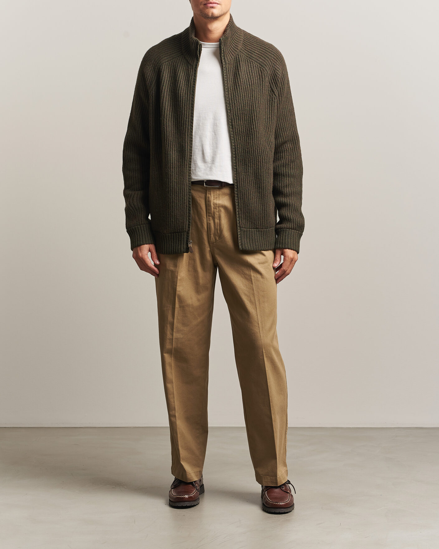 Mies | Puserot | Polo Ralph Lauren | Wool/Cashmere Full-Zip Ekanite Olive Heather