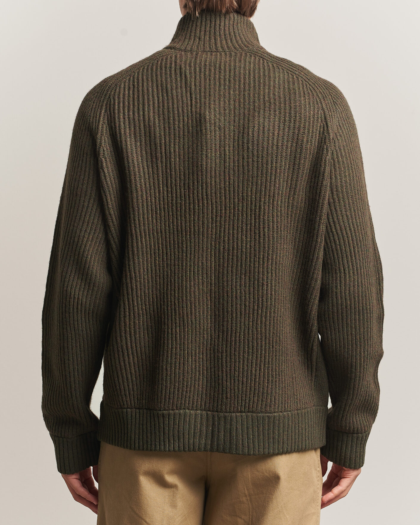 Mies | Puserot | Polo Ralph Lauren | Wool/Cashmere Full-Zip Ekanite Olive Heather