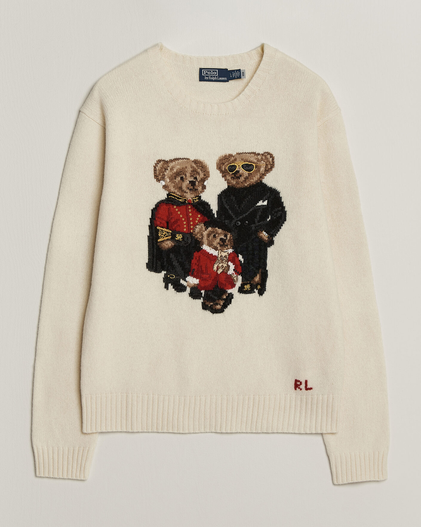 Mies | Puserot | Polo Ralph Lauren | Wool Blend Bear Sweater Authentic Cream