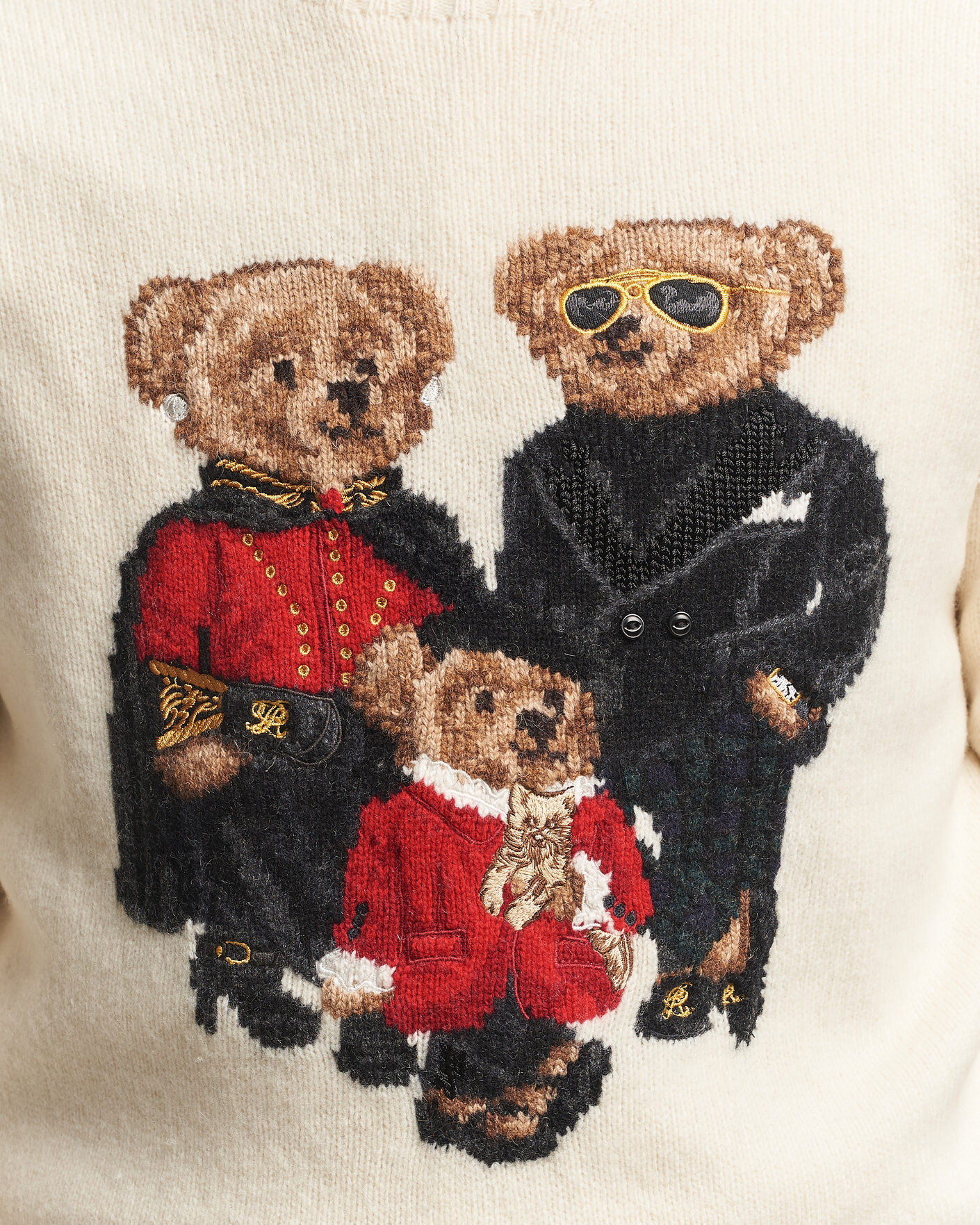 Mies | Puserot | Polo Ralph Lauren | Wool Blend Bear Sweater Authentic Cream