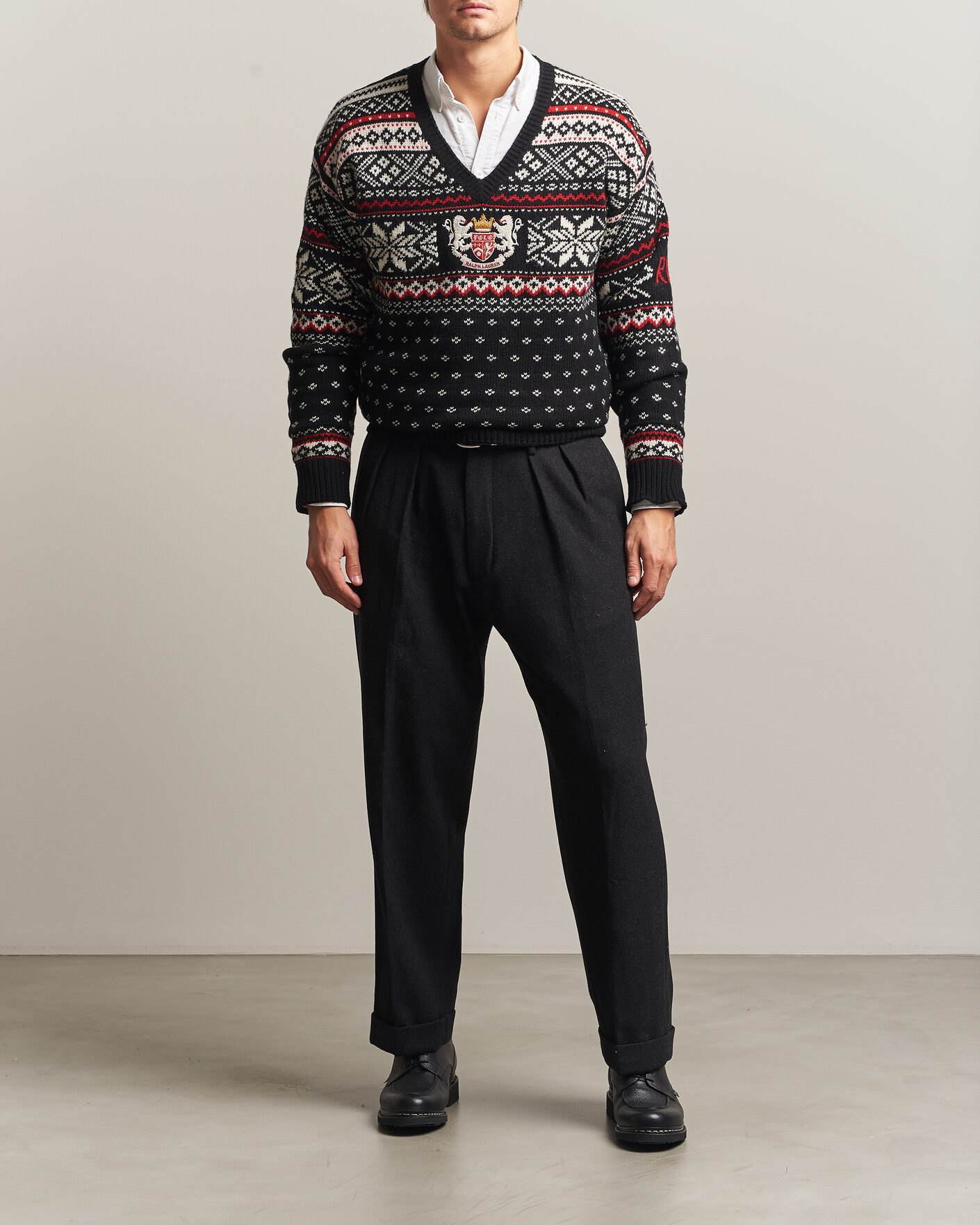 Mies | Puserot | Polo Ralph Lauren | Royal Holiday Wool Sweater Black Combo