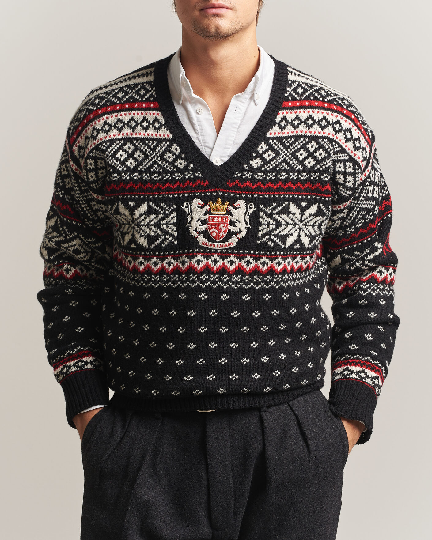 Mies | Puserot | Polo Ralph Lauren | Royal Holiday Wool Sweater Black Combo