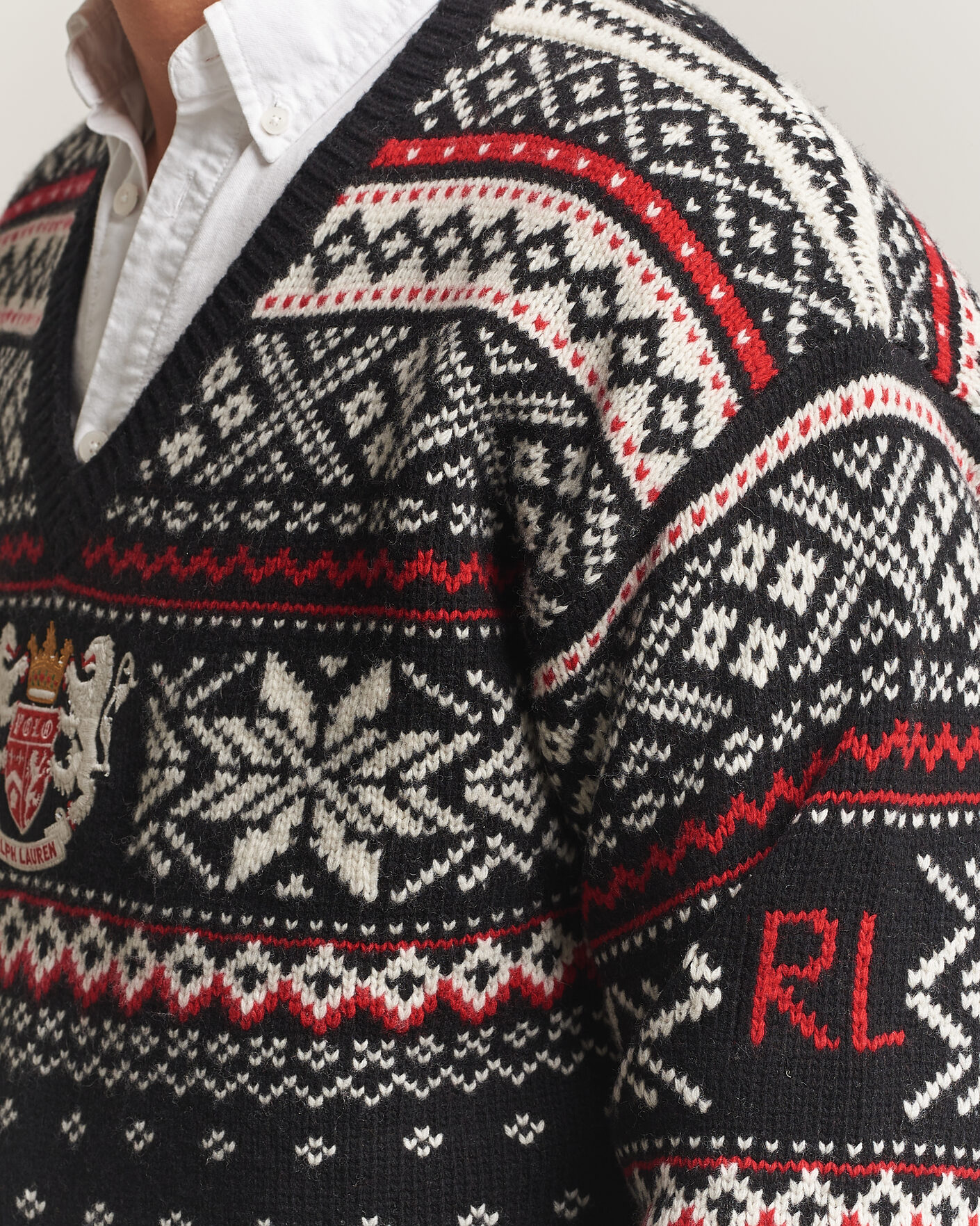 Mies | Puserot | Polo Ralph Lauren | Royal Holiday Wool Sweater Black Combo