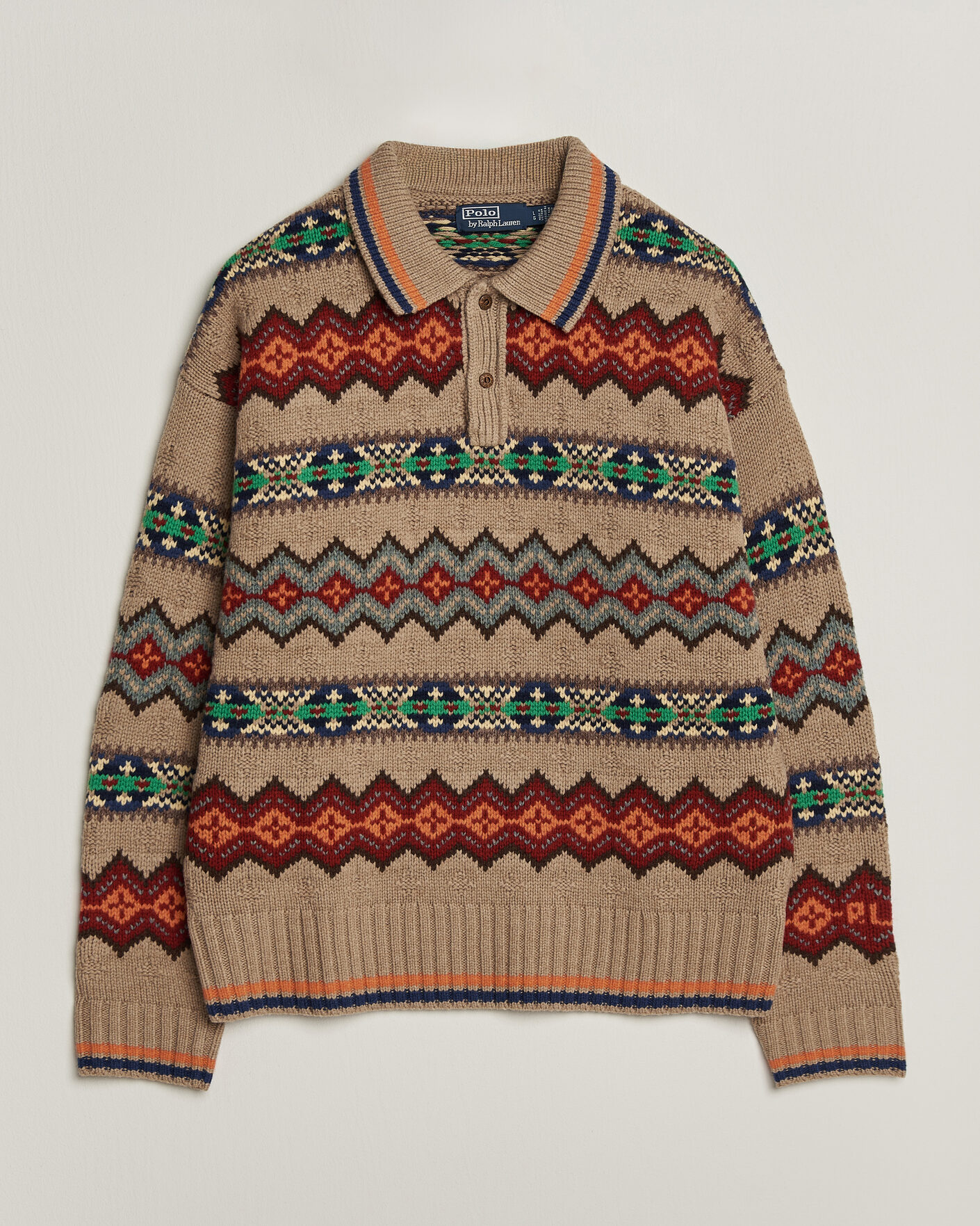 Mies | Puserot | Polo Ralph Lauren | Litchfield Wool Blend Sweater Tan Multi