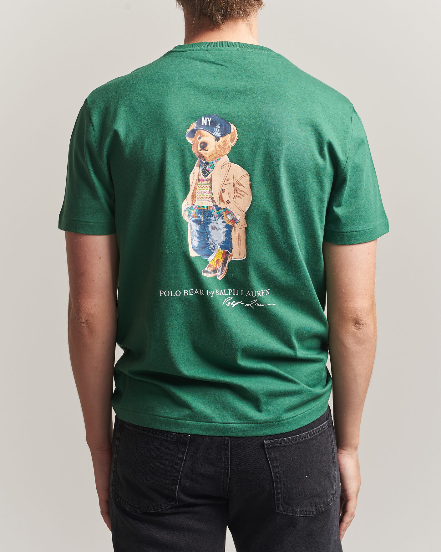 Mies | T-paidat | Polo Ralph Lauren | Custom Slit Fit Bear T-Shirt Verano Green