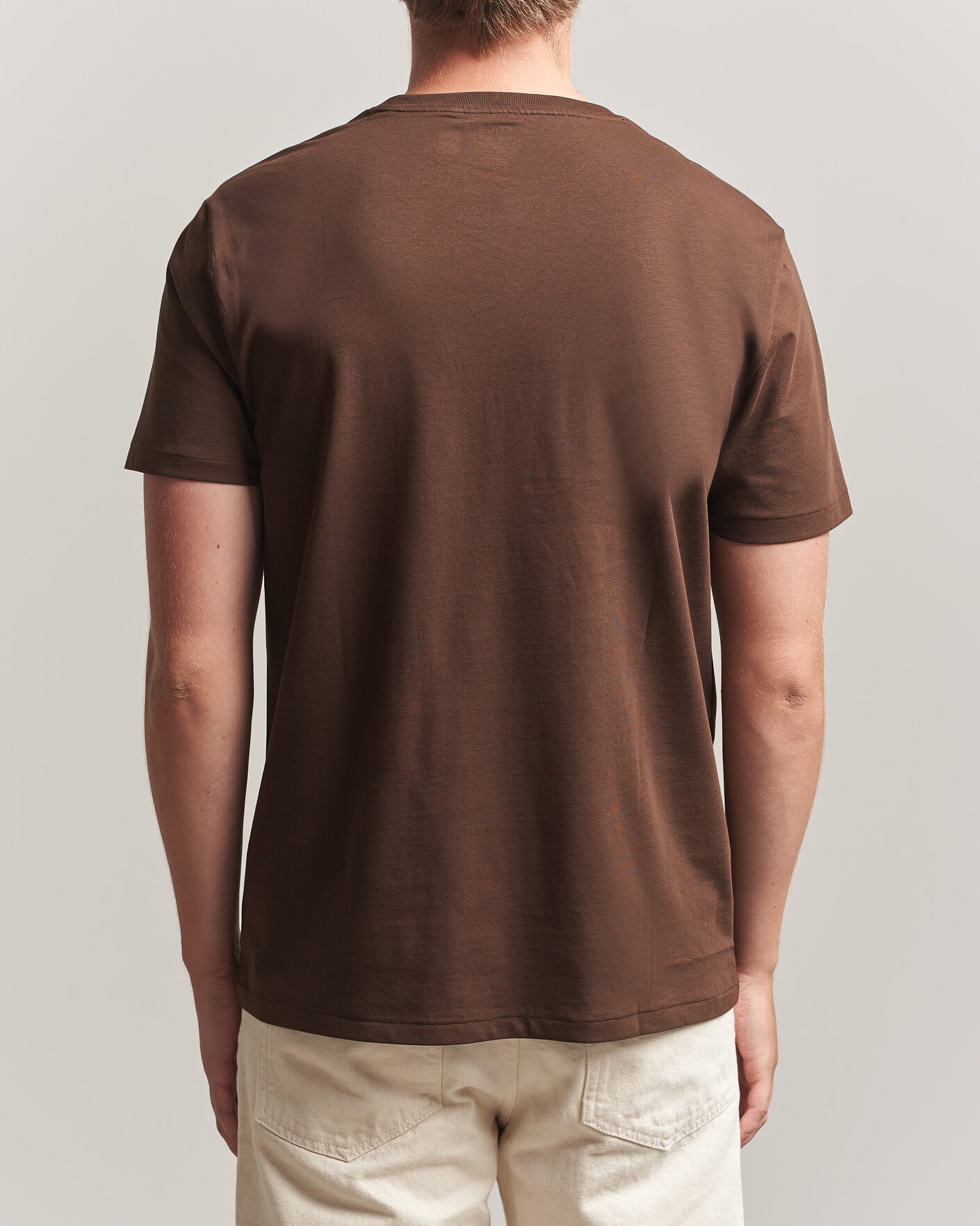 Mies | T-paidat | Polo Ralph Lauren | Custom Slim Fit T-shirt Nutmeg Brown
